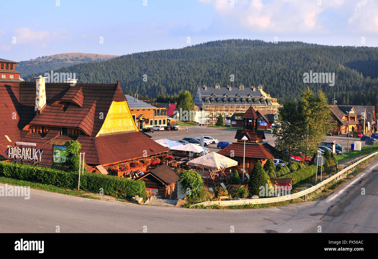 DONOVALY, SLOVAKIA - SEPTEMBER 20: View of Donovaly village, Slovakia on September 20, 2018. Stock Photo