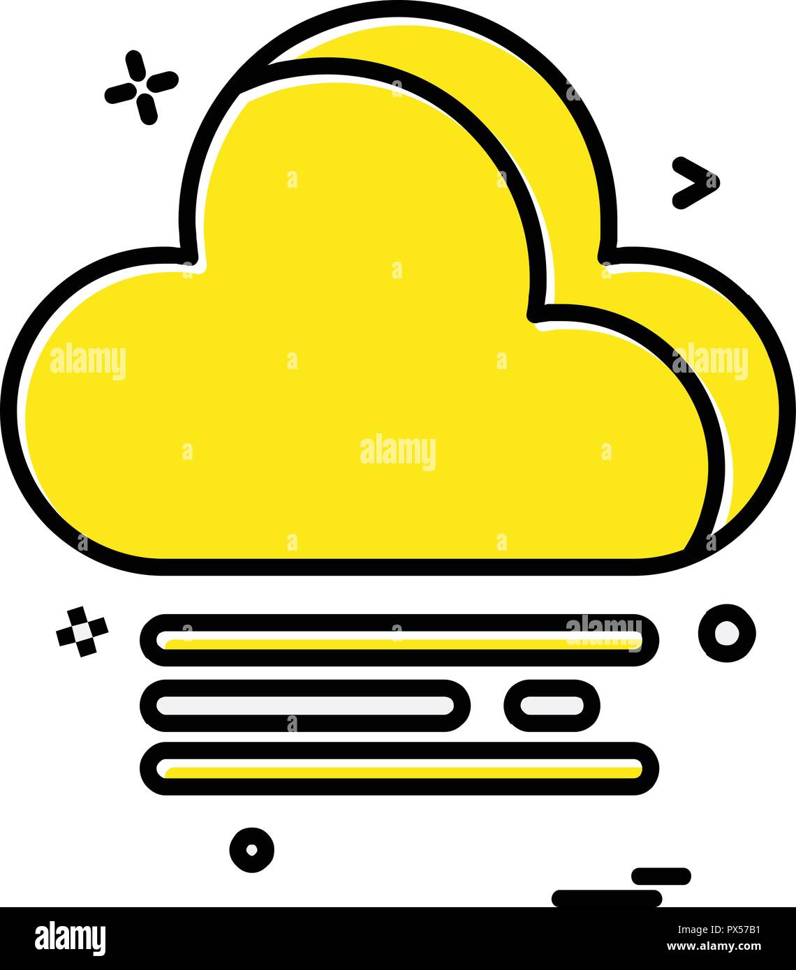 Cloudy weather icon design vector Stock Vector Image & Art - Alamy