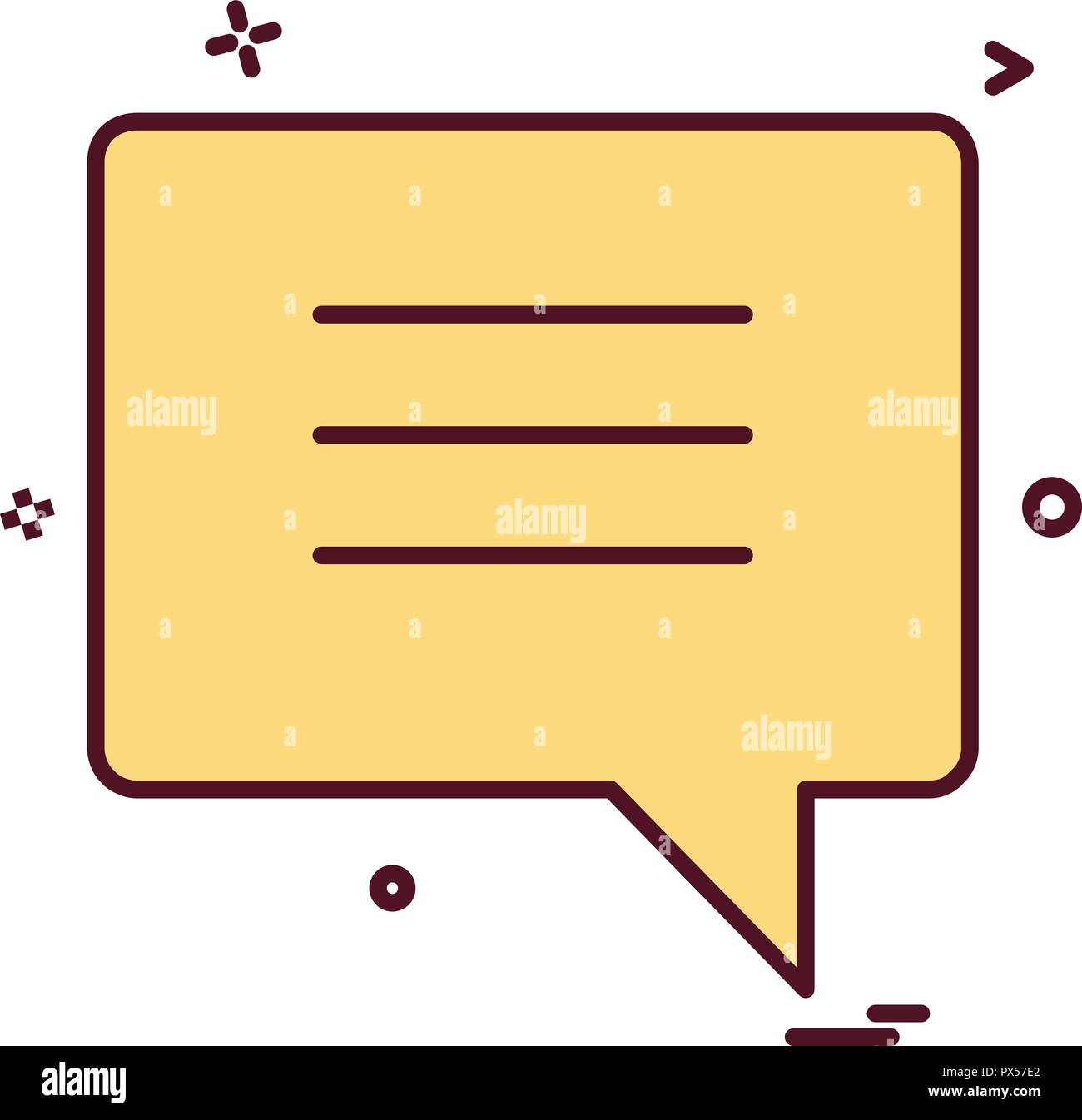 Message icon design vector Stock Vector Image & Art - Alamy