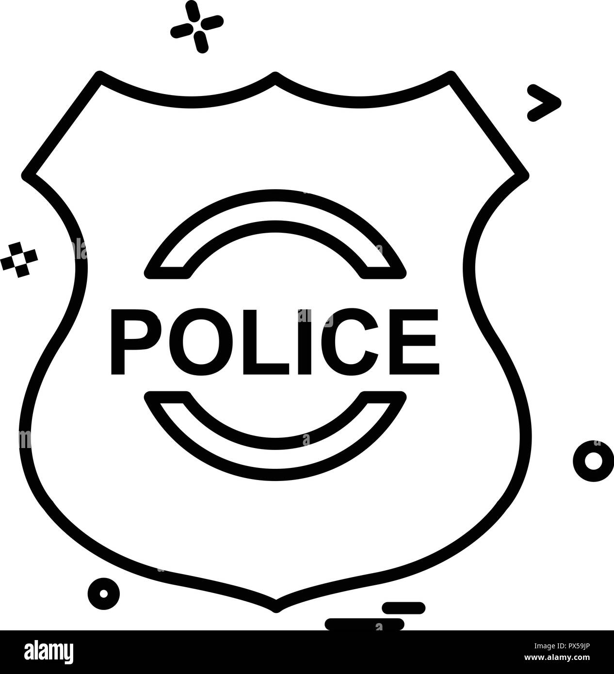 police shield emblem force icon vector design Stock Vector