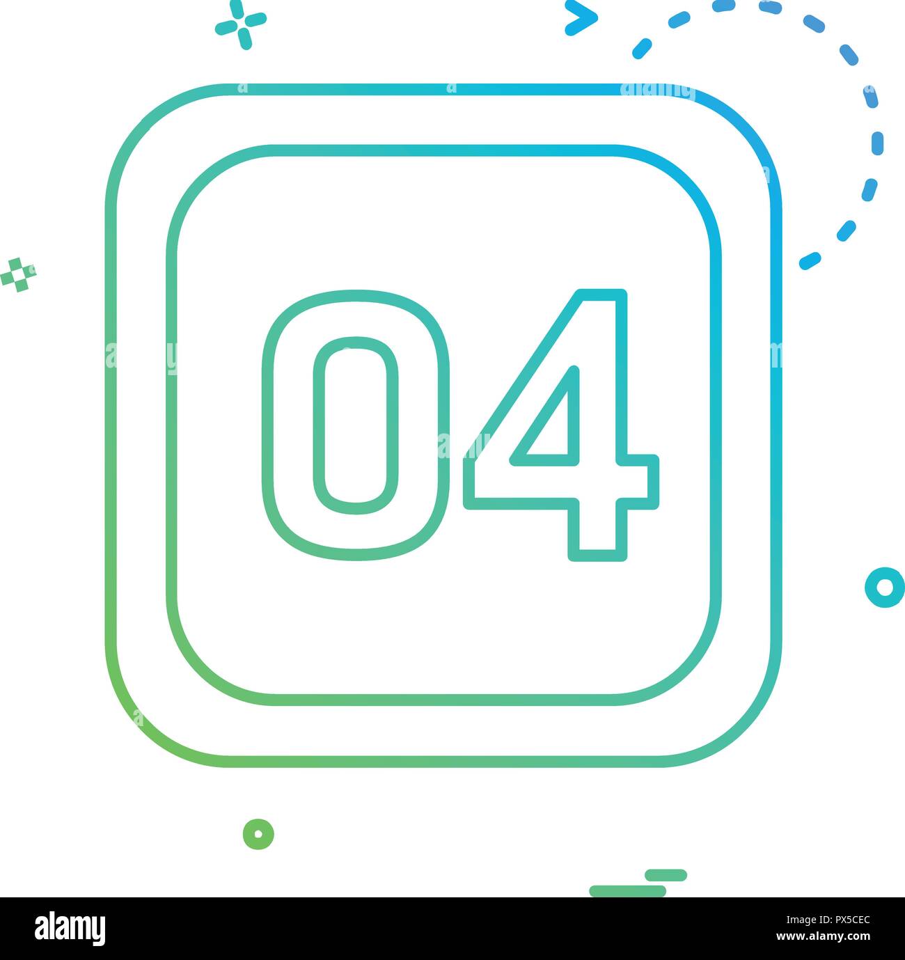4 Date Calender icon design vector Stock Vector Image & Art - Alamy