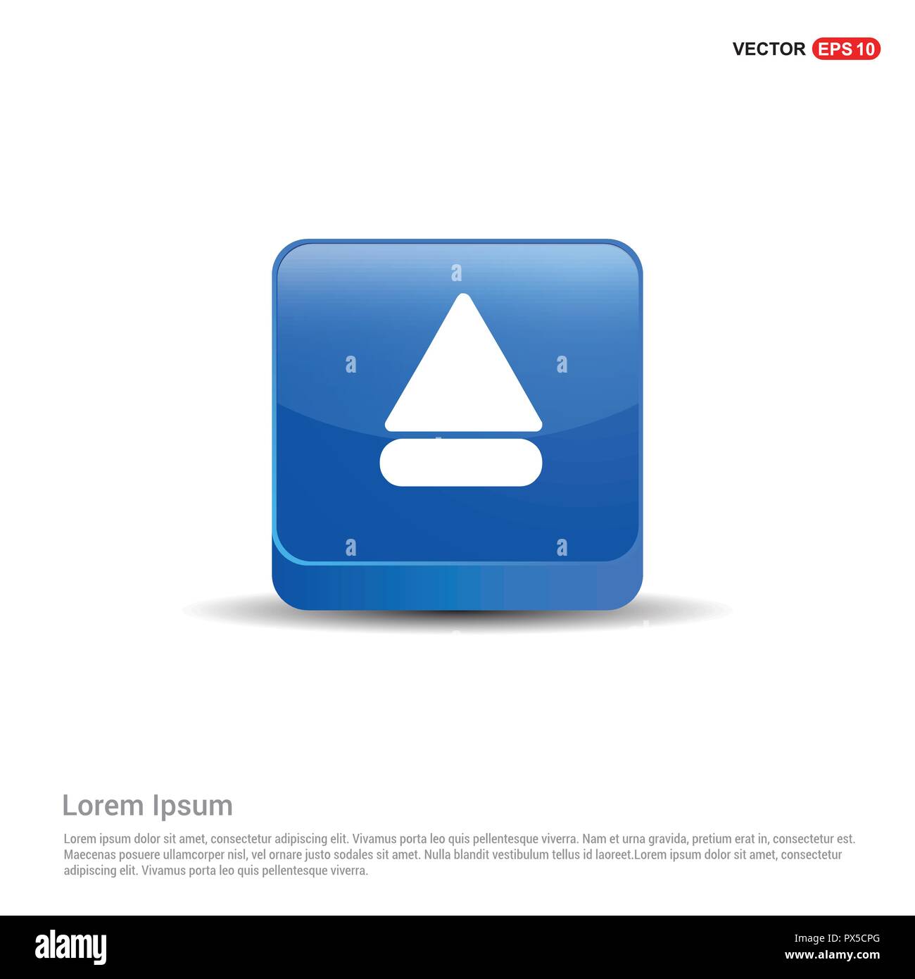 Up arrow icon - 3d Blue Button Stock Vector Image & Art - Alamy