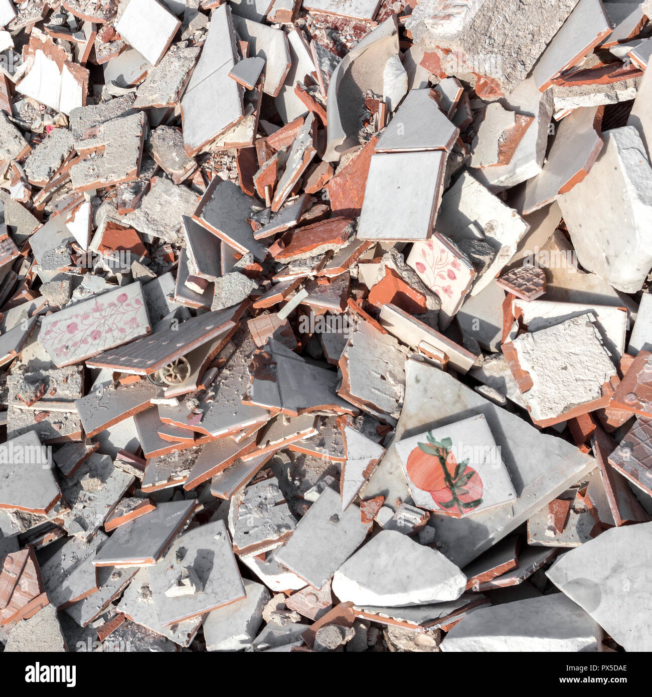 Debris at destroyed construction site Stock Photo Alamy