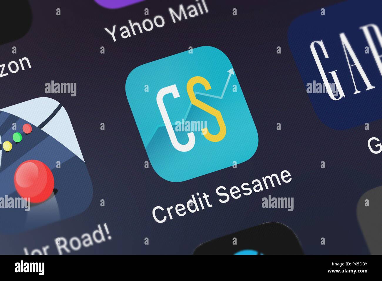 London United Kingdom October 19 2018 Screenshot Of The Mobile App Credit Sesame From Credit Sesame Inc Stock Photo Alamy