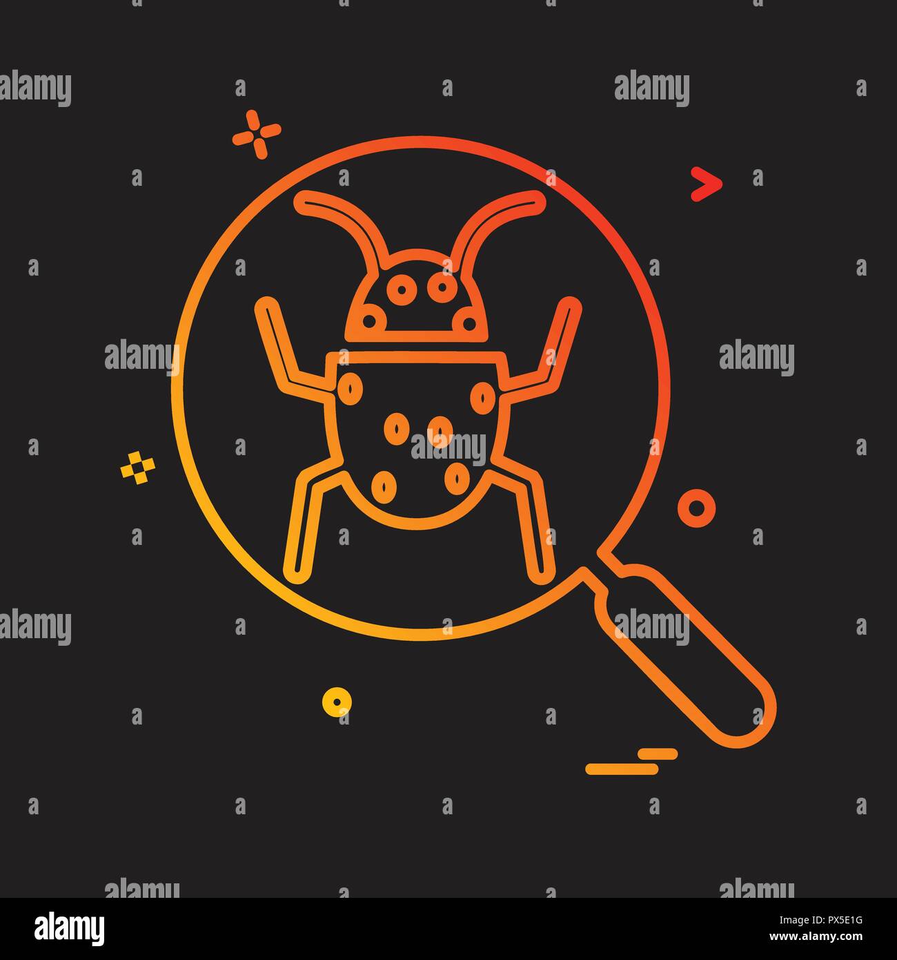 Bug icon design vector Stock Vector Image & Art - Alamy