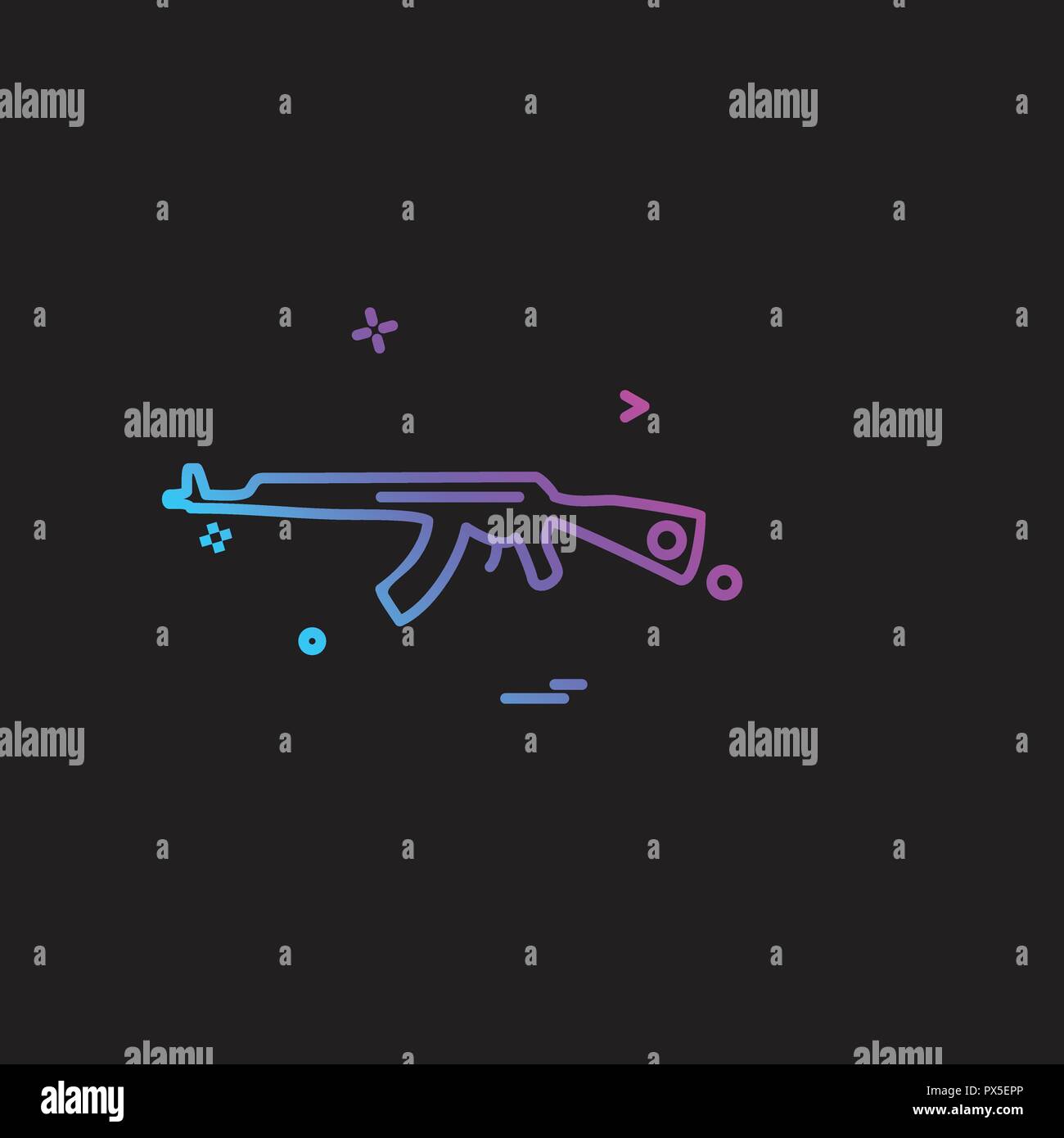 Gun icon design vector Stock Vector Image & Art - Alamy