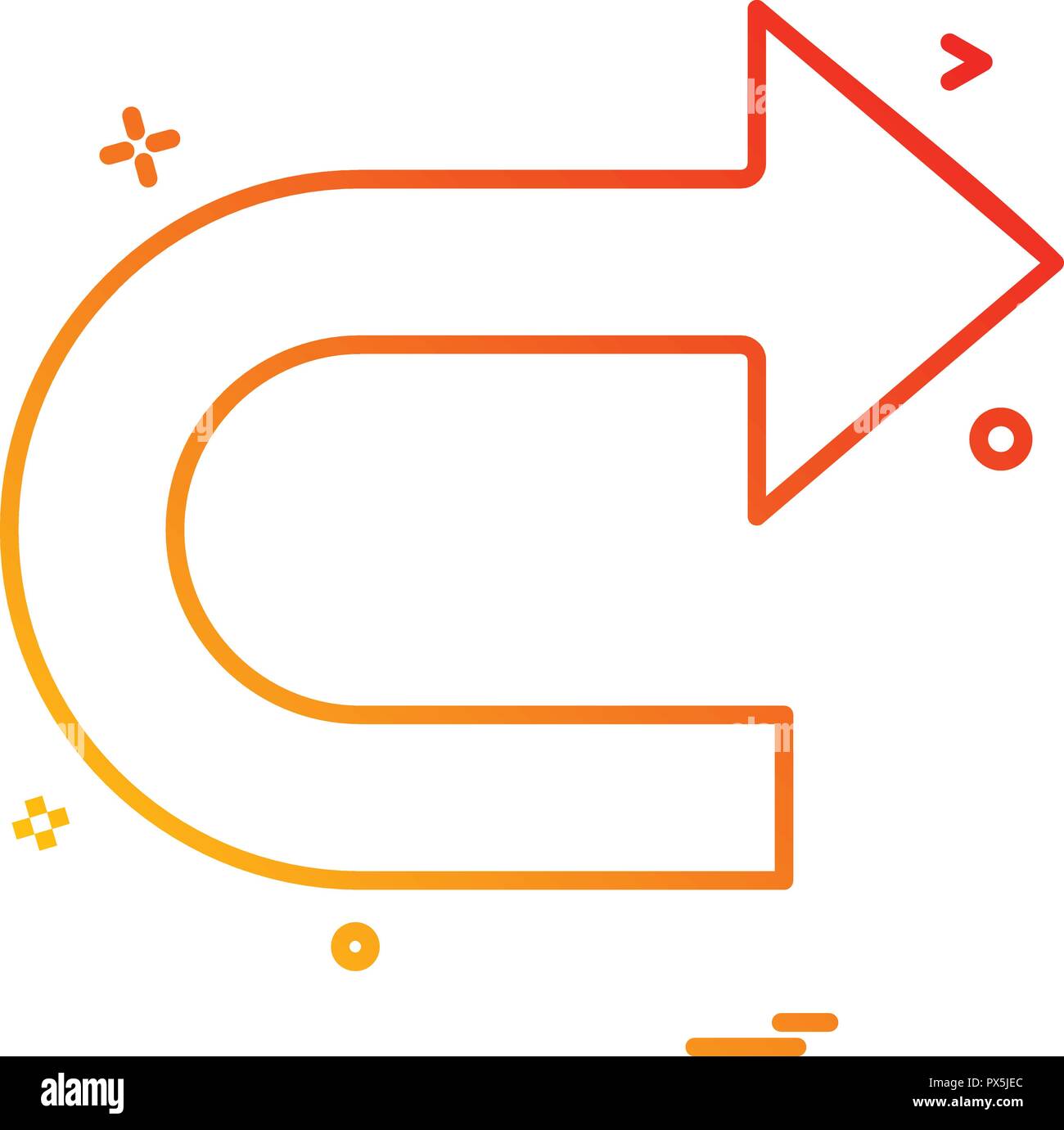 arrow right icon vector design Stock Vector Image & Art - Alamy