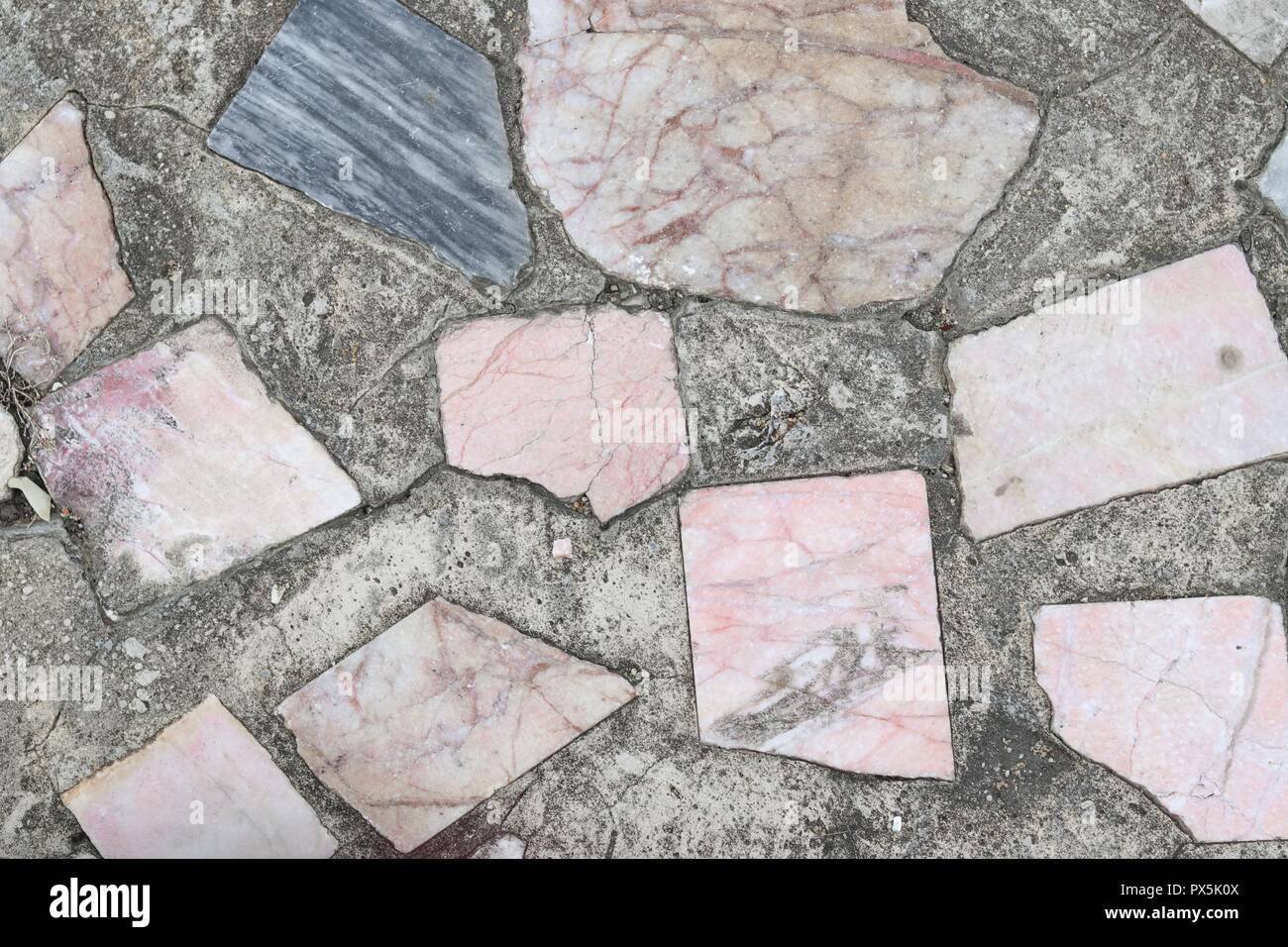 stone wall in concrete background with copy space for add text Stock Photo