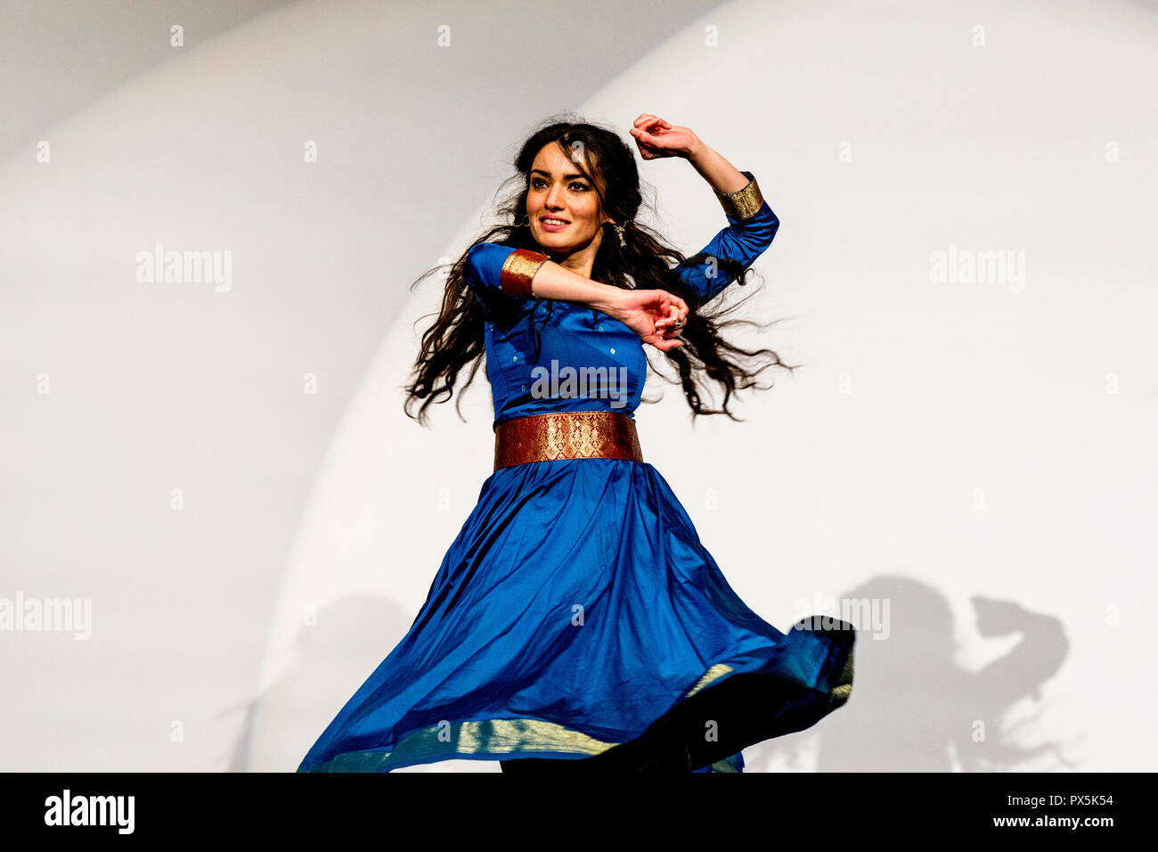 Dancer Kawtar Kel performing in Paris, France. Stock Photo