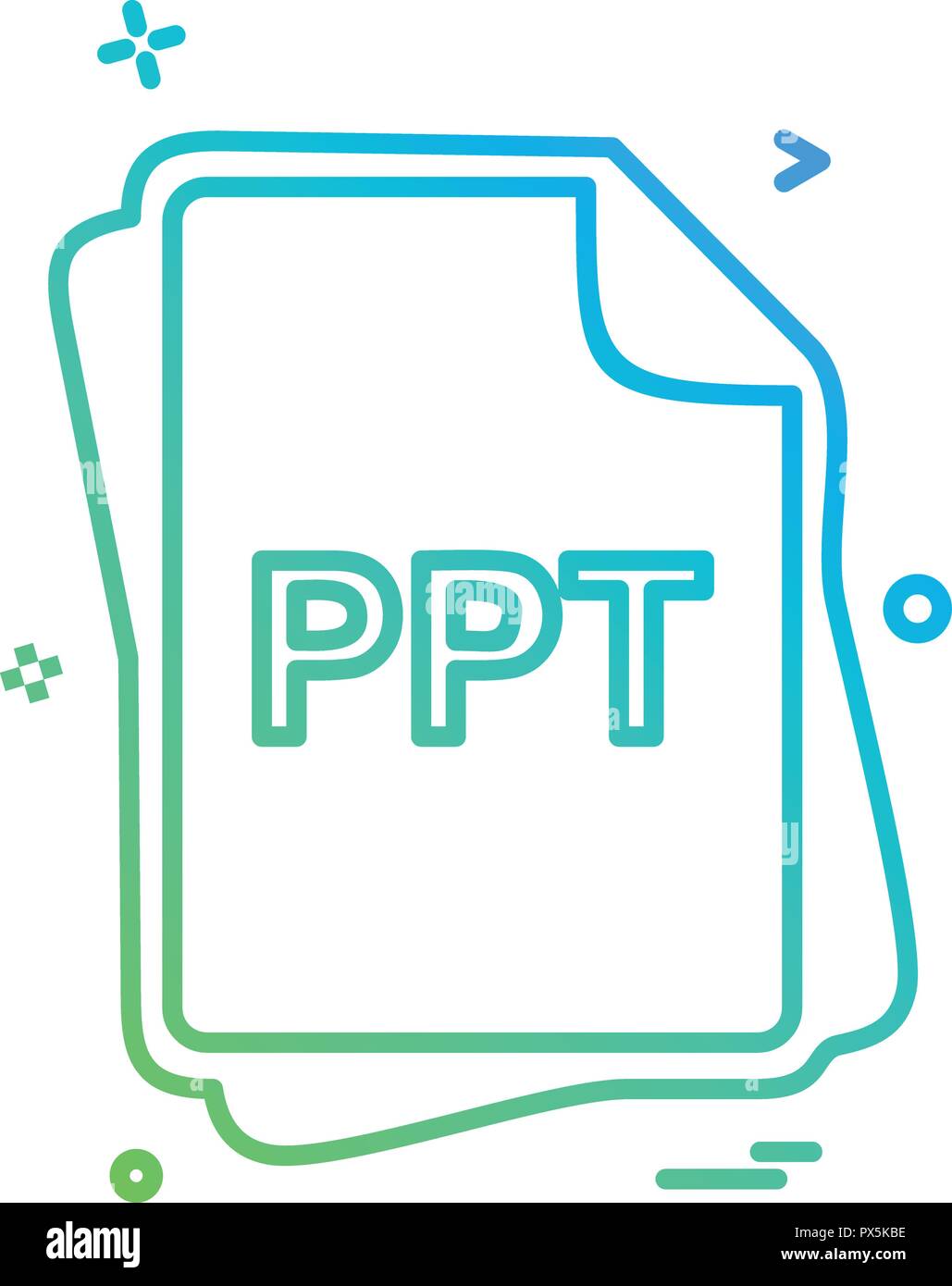 PPT file type icon design vector Stock Vector Image & Art Alamy