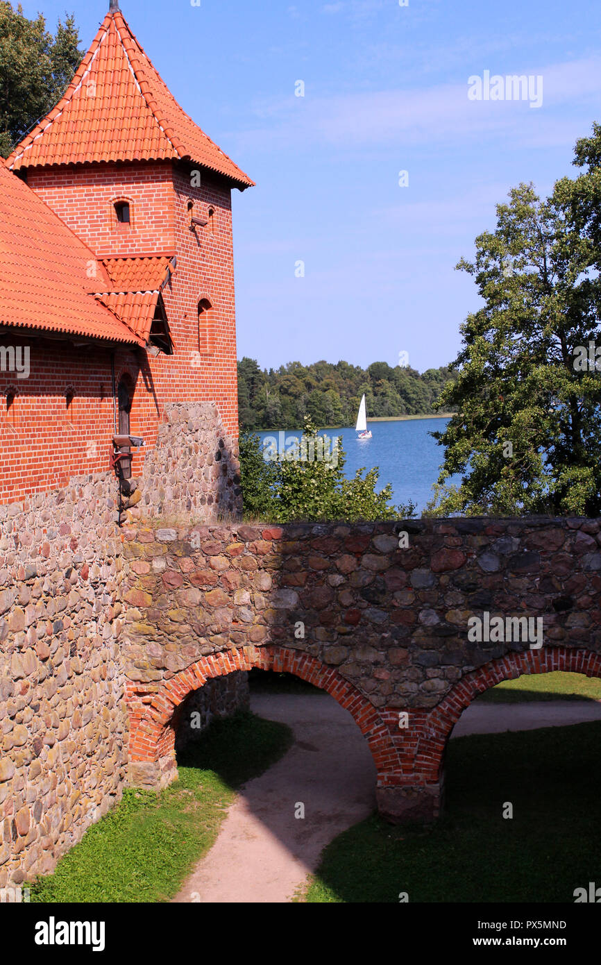 Trakai Island Castle on Lake Galve, near Vilnius, Lithuania Stock Photo
