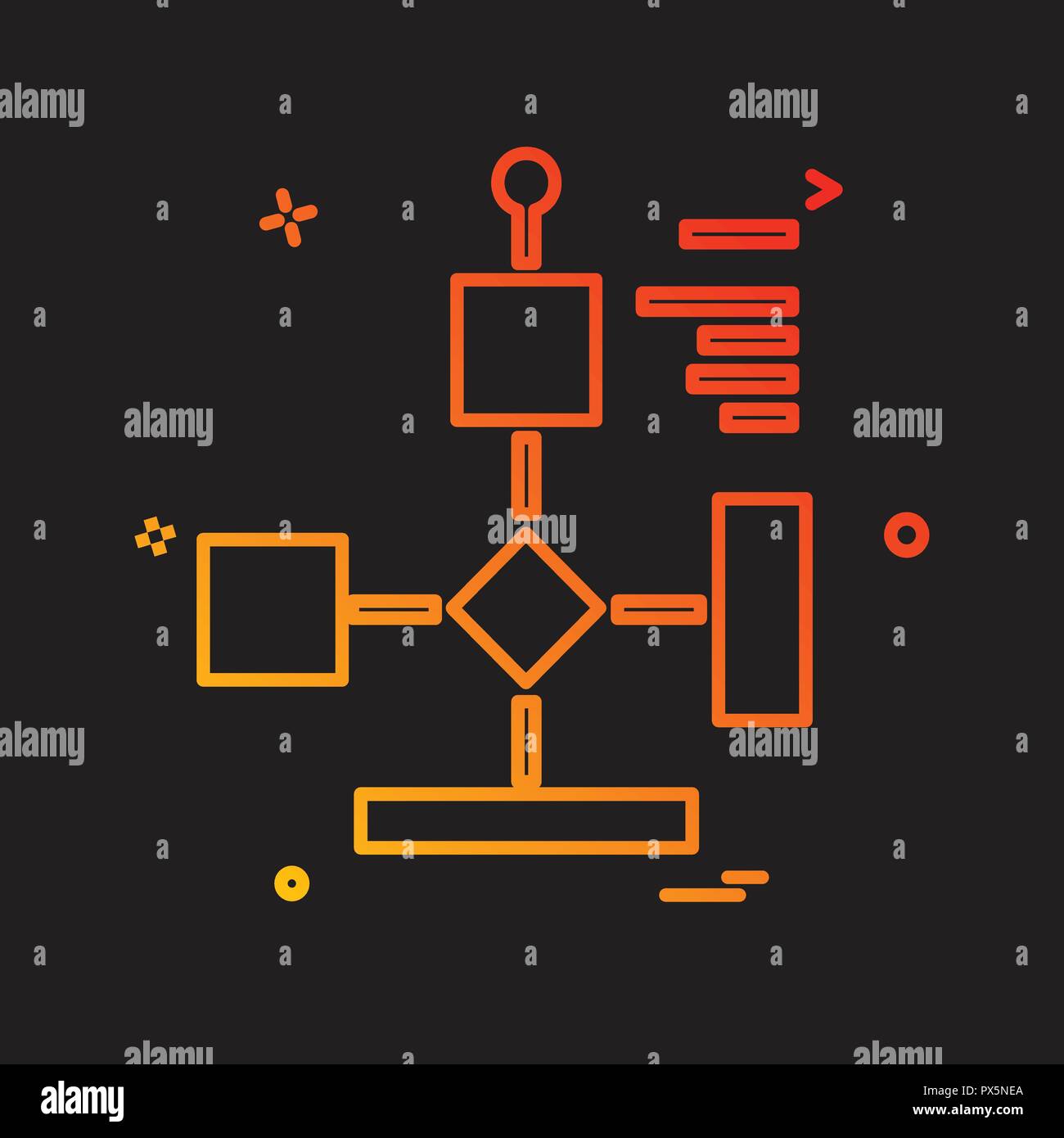 Flowchart icon design vector Stock Vector Image & Art - Alamy