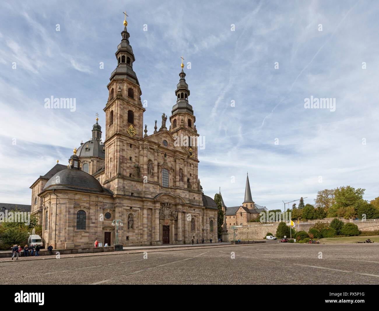 Fulda Cathedral on Domplatz square, Hesse, Germany Stock Photo Alamy