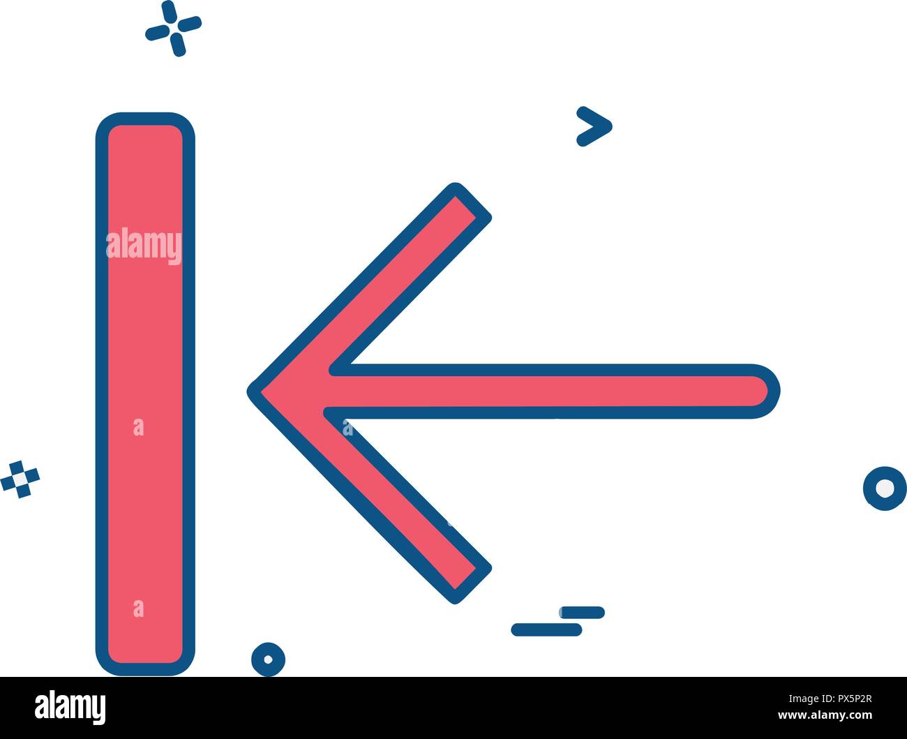 Left arrow icon design vector Stock Vector Image & Art - Alamy