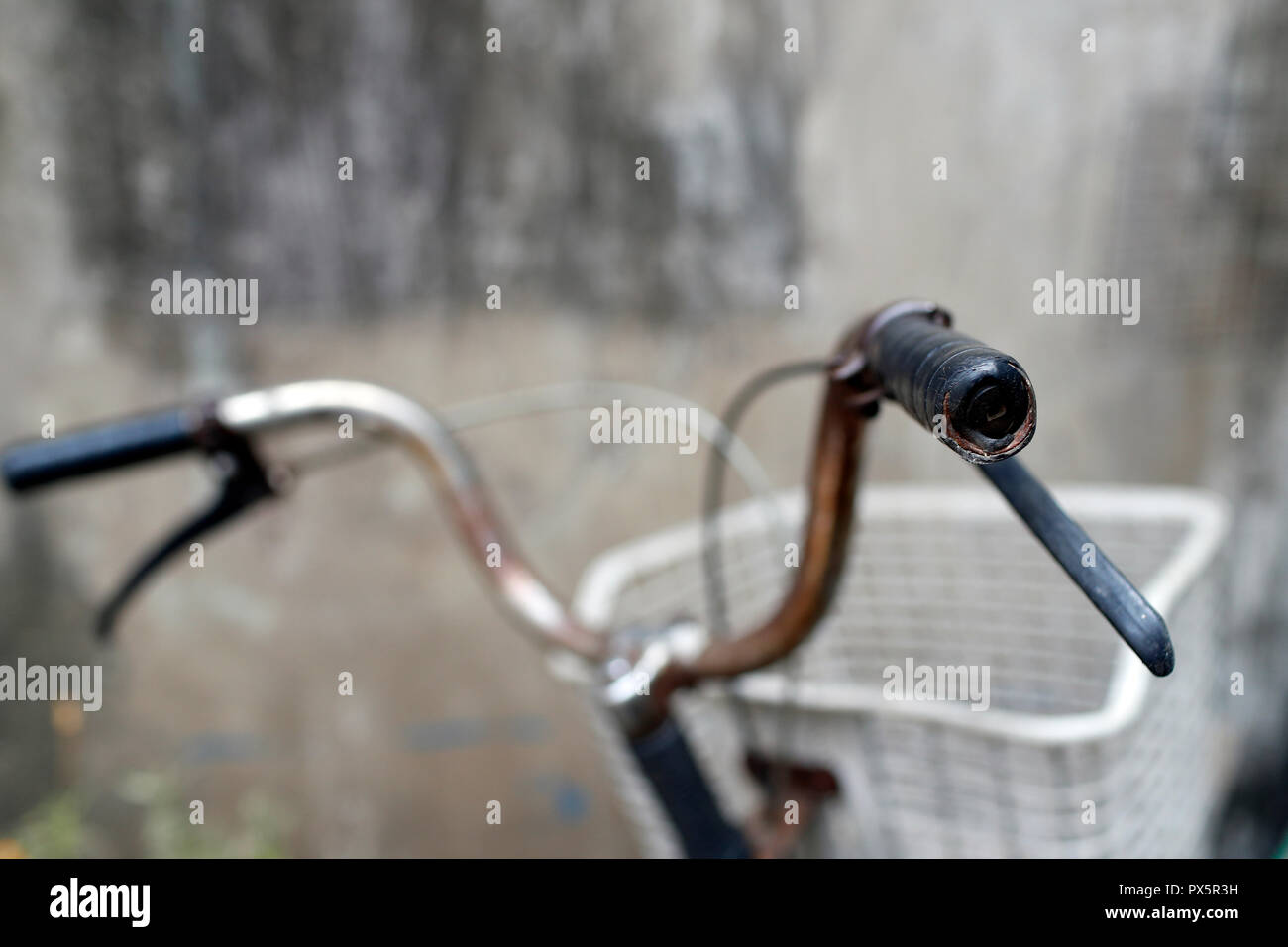 Old bicycle. Close-up.  Ho Chi Minh City. Vietnam. Stock Photo