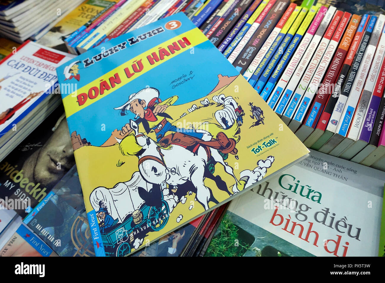 City book fair. Lucky Luck. Comics.  Ho Chi Minh City. Vietnam. Stock Photo