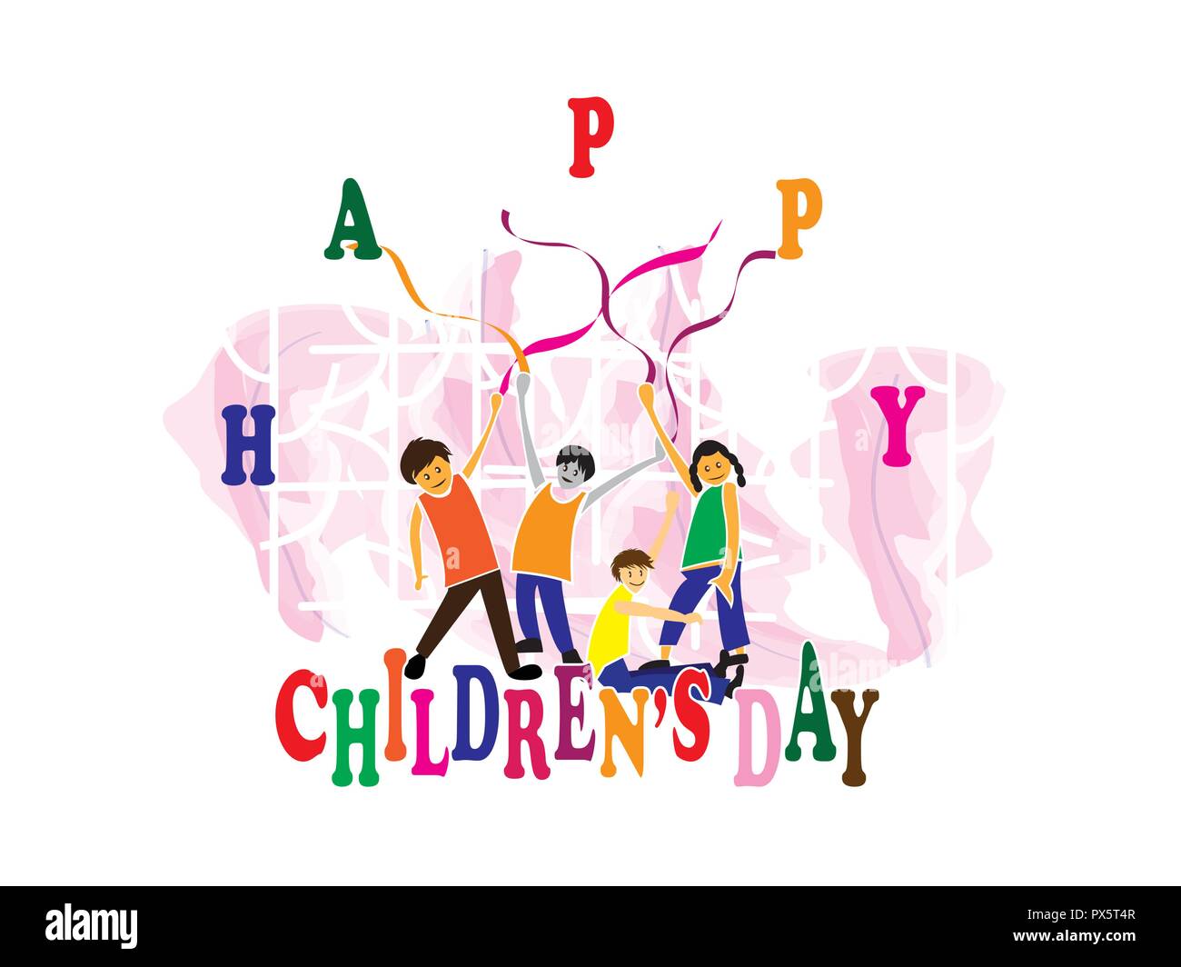 Children S Day Happy November 20th Universal Children S Day Vector