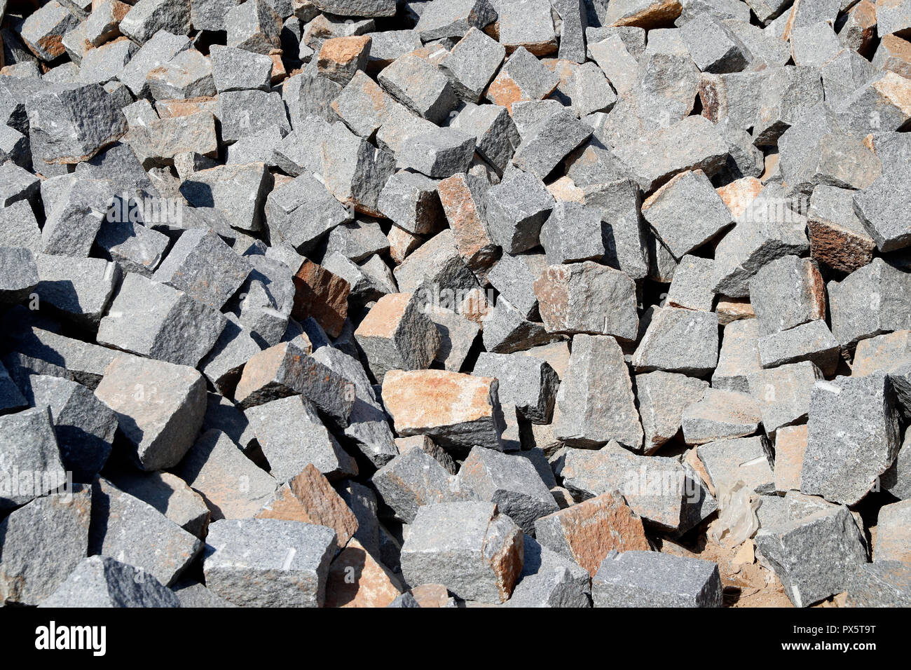 Stones on construction site.  Dalat. Vietnam. Stock Photo