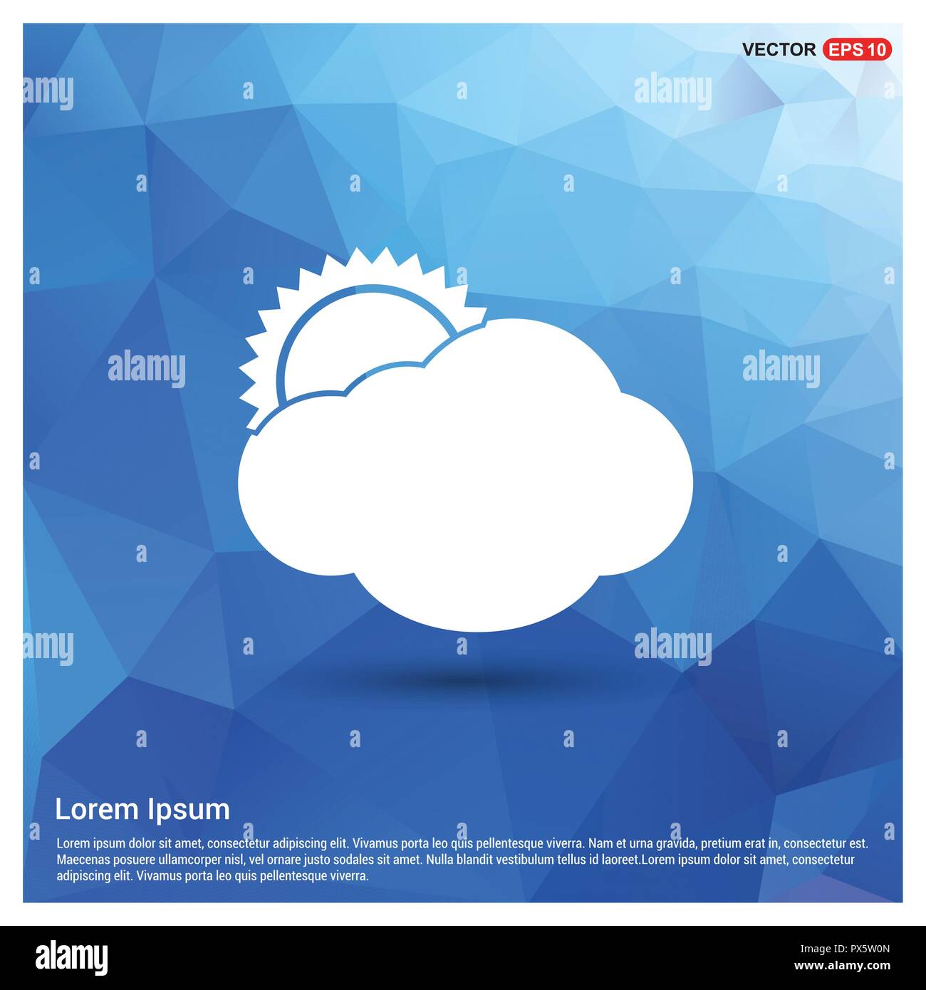 Sun Cloud Icon - Free vector icon Stock Vector Image & Art - Alamy