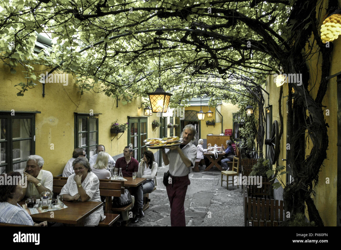 Vienna, traditional wine restaurant in Grinzing, Austria, 19. district