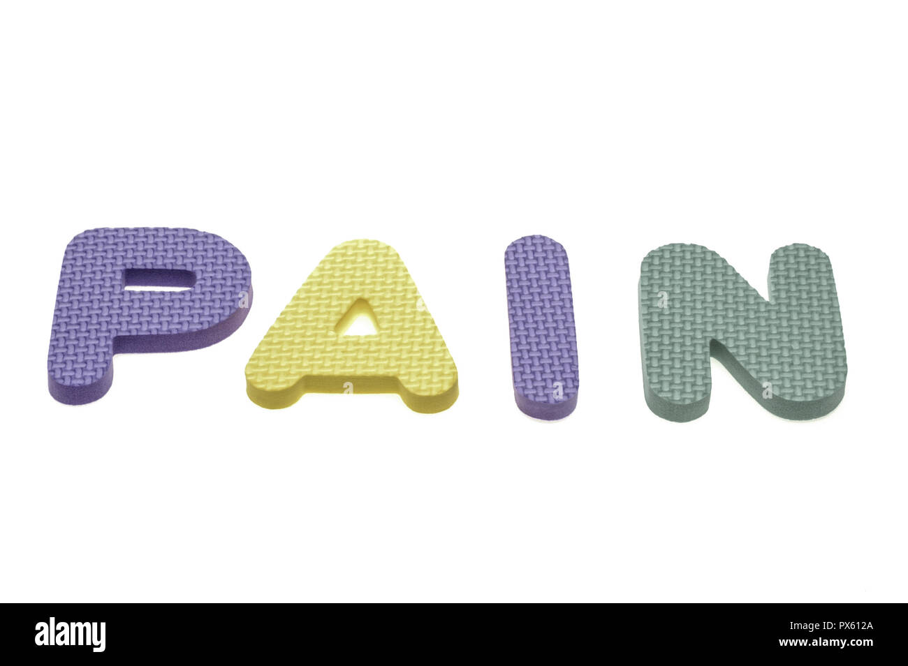 Colourful letters, pain Stock Photo Alamy