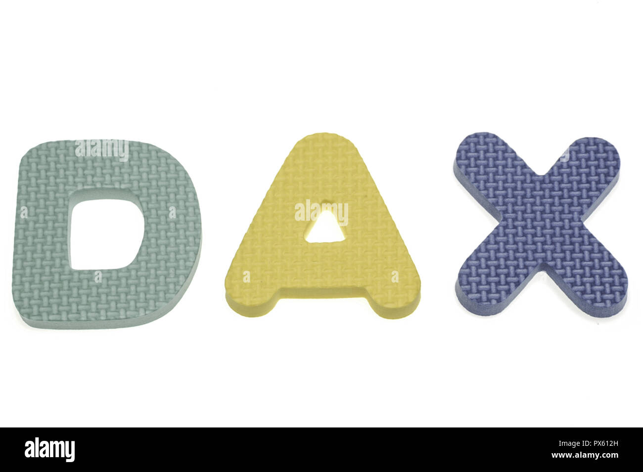 Colourful letters, DAX Stock Photo - Alamy