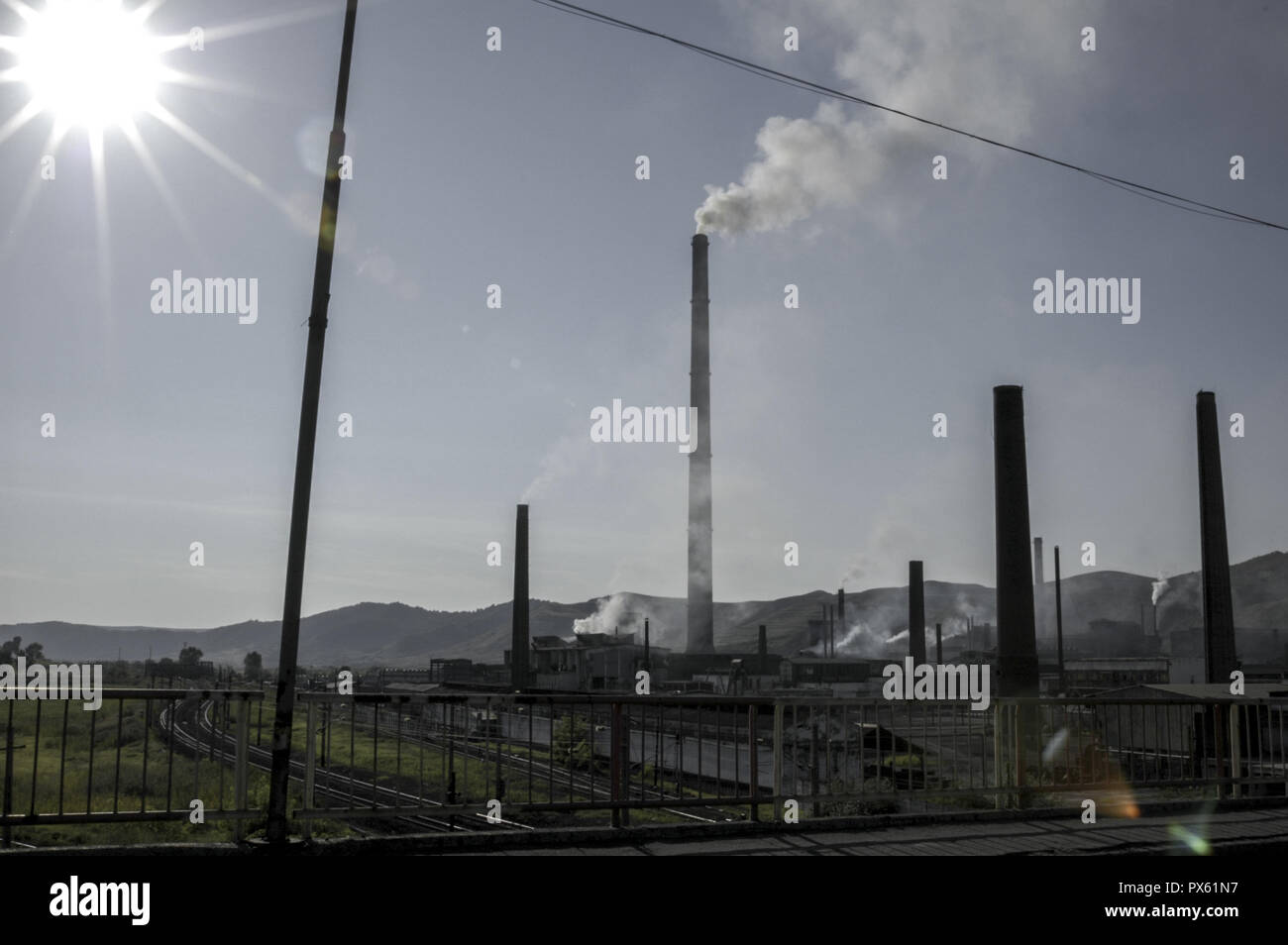 Copsa Mica, industry plant, Romania, Transsilvania Stock Photo