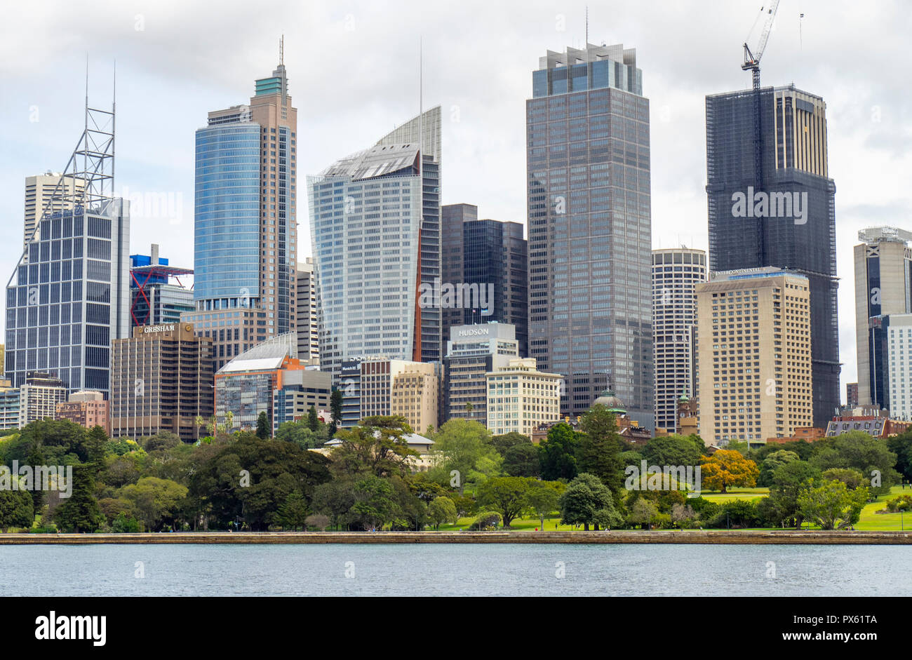 Office buildings towers and skyscrapers of CBD Sydney NSW Australia. Stock Photo