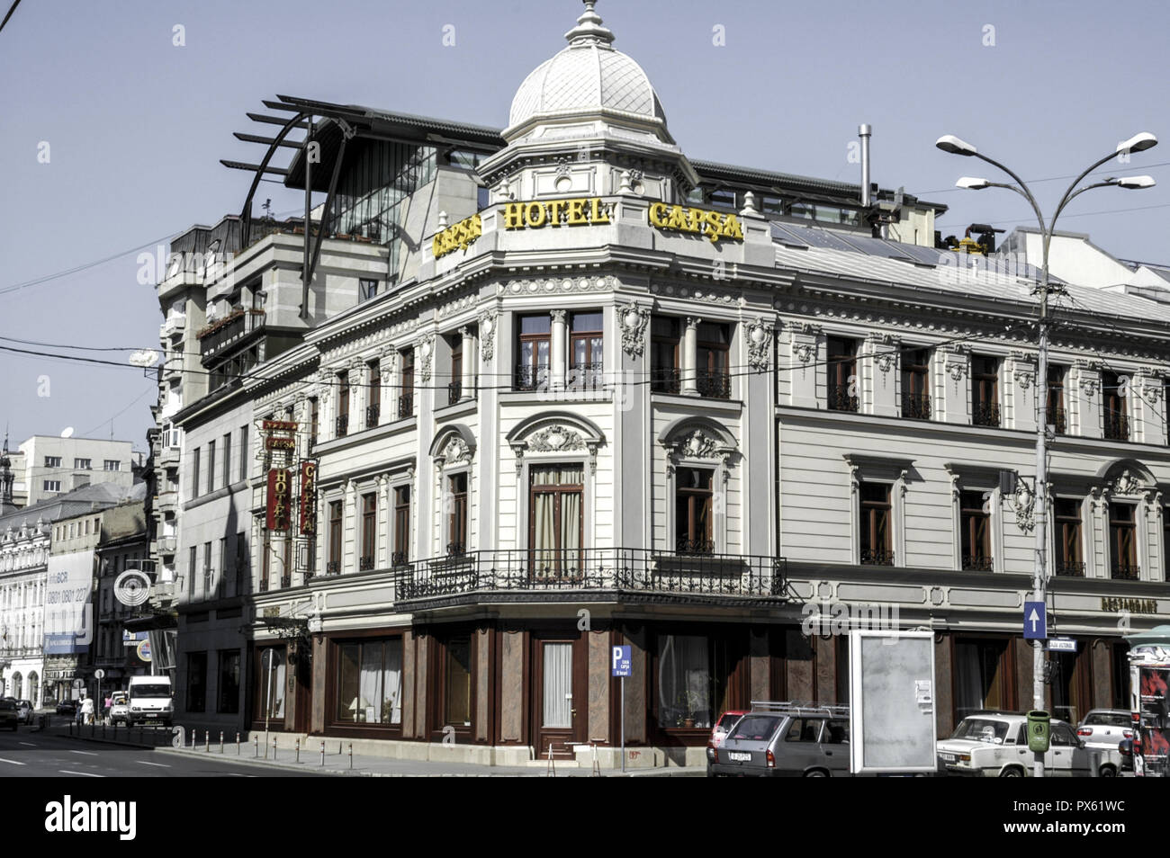 Bucuresti, Cala Victoriei, Hotel Capsa, Romania, Bucharest Stock Photo -  Alamy