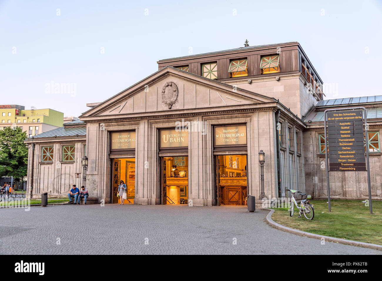 Historic Metro Station building Wittenbergplatz Berlin, Germany Stock