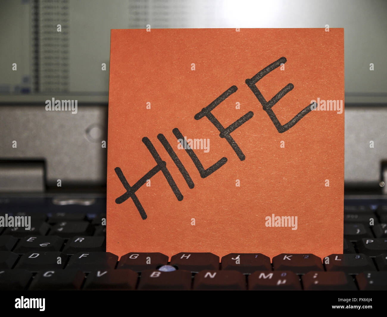 german word hilfe showing help or assistance concept with keyboard Stock  Photo - Alamy