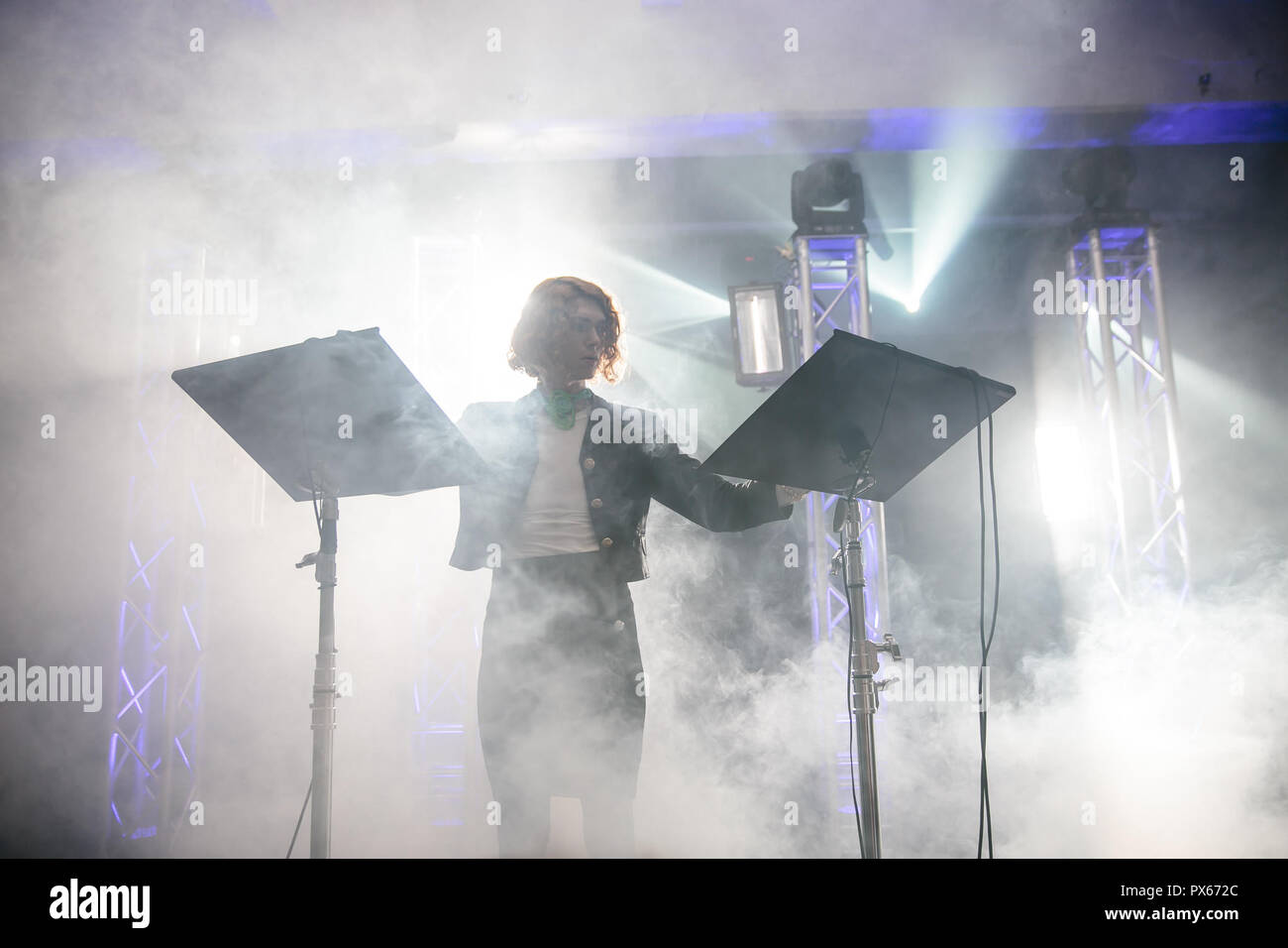 Milan, Italy. 18th Oct, 2018. Electronic artist Sophie performs live during the preview of Culb to Club festival in Milan. Credit: Daniele Baldi/Pacific Press/Alamy Live News Stock Photo