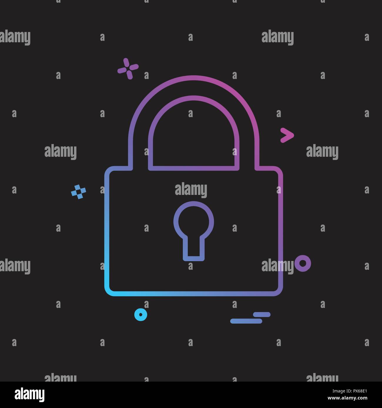 Lock icon design vector Stock Vector Image & Art - Alamy