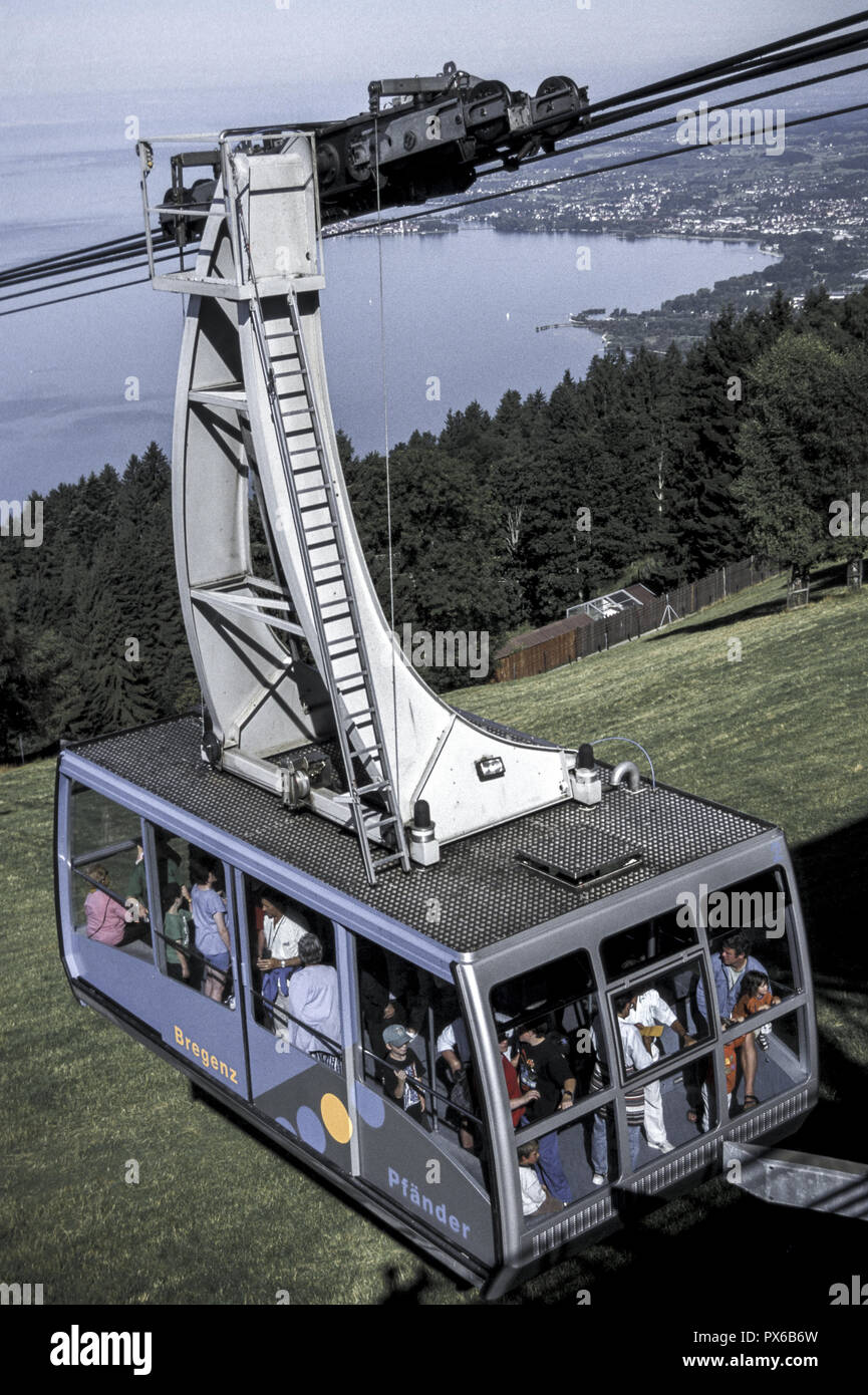 Cable car, Austria, Vorarlberg, diverse, Bregenz, Pfender Stock Photo ...