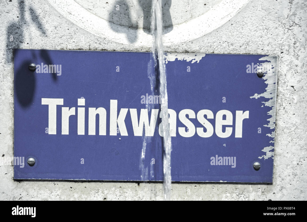 Sign drinking water Stock Photo - Alamy
