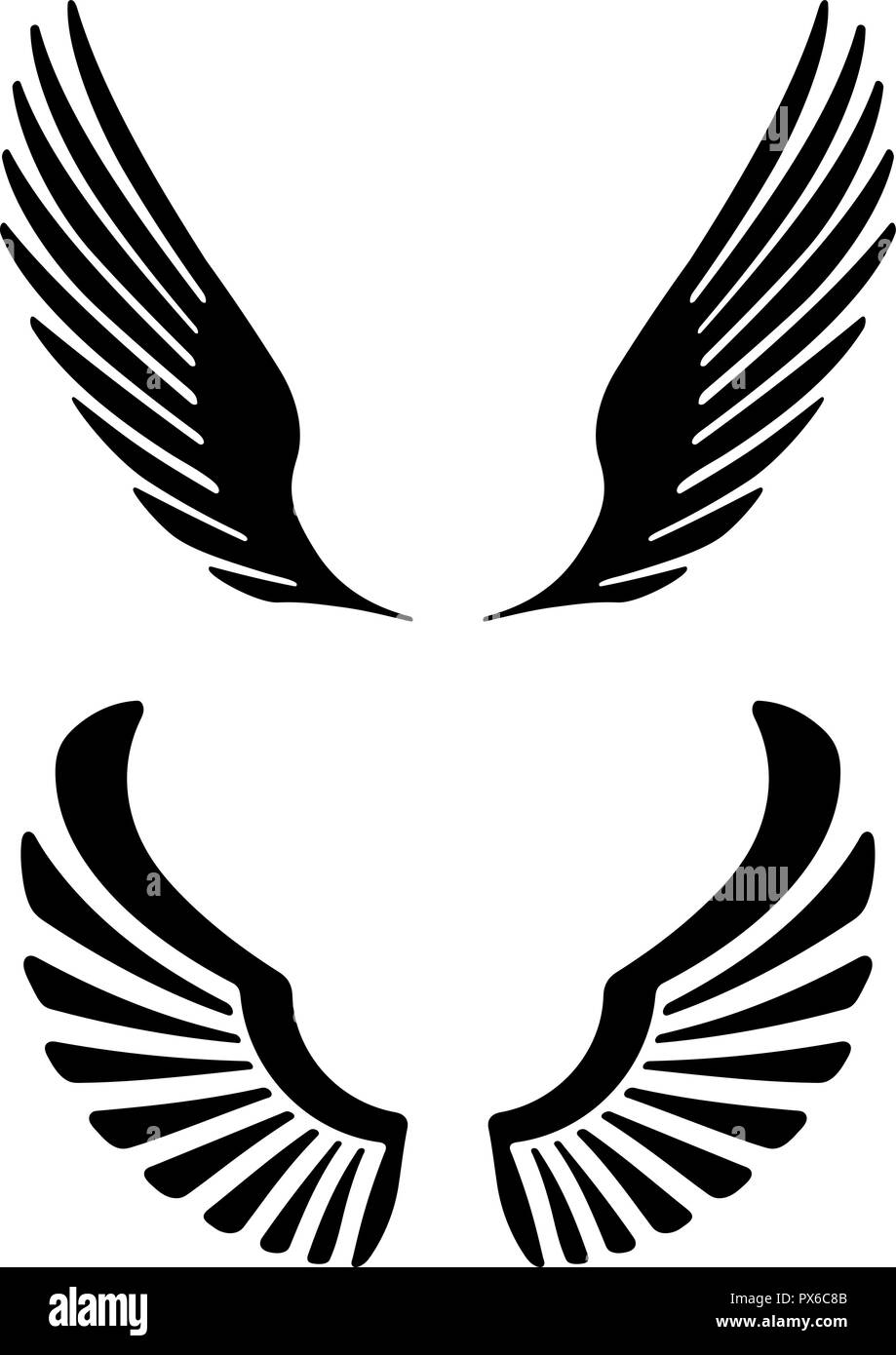 Pair angel wings icon cartoon hi-res stock photography and images - Alamy