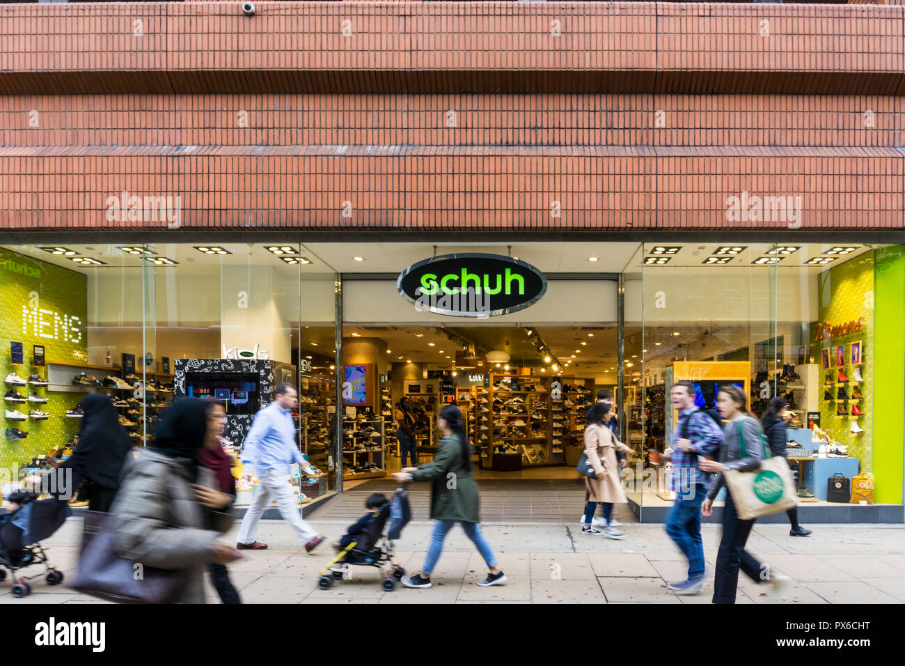A branch of Schuh in Oxford Street, London. Stock Photo