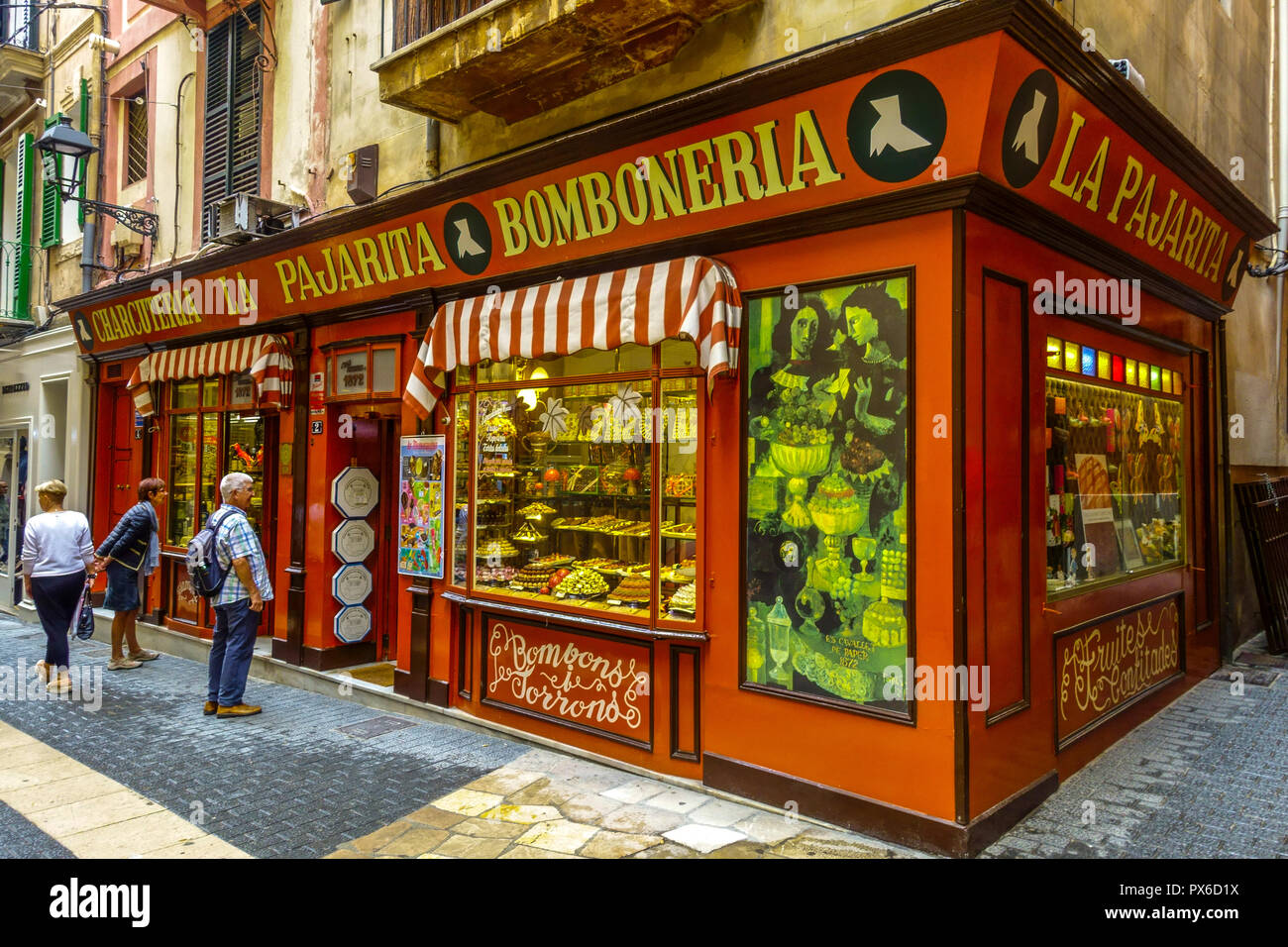 La Pajarita Bomboneria pastry shop Palma Old town Palma de Mallorca Spain Stock Photo