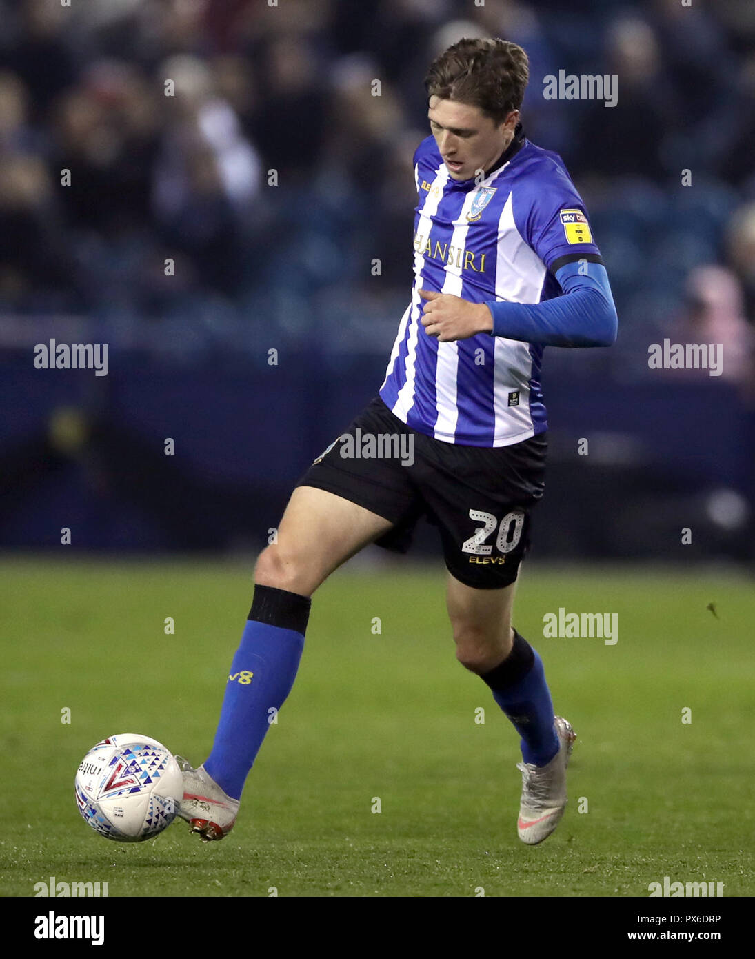 Sheffield Wednesday's Adam Reach during the Sky Bet Championship match at Hillsborough, Sheffield. PRESS ASSOCIATION Photo. Picture date: Friday October 19, 2018. See PA story SOCCER Sheff Wed. Photo credit should read: Tim Goode/PA Wire. RESTRICTIONS: No use with unauthorised audio, video, data, fixture lists, club/league logos or 'live' services. Online in-match use limited to 120 images, no video emulation. No use in betting, games or single club/league/player publications. Stock Photo