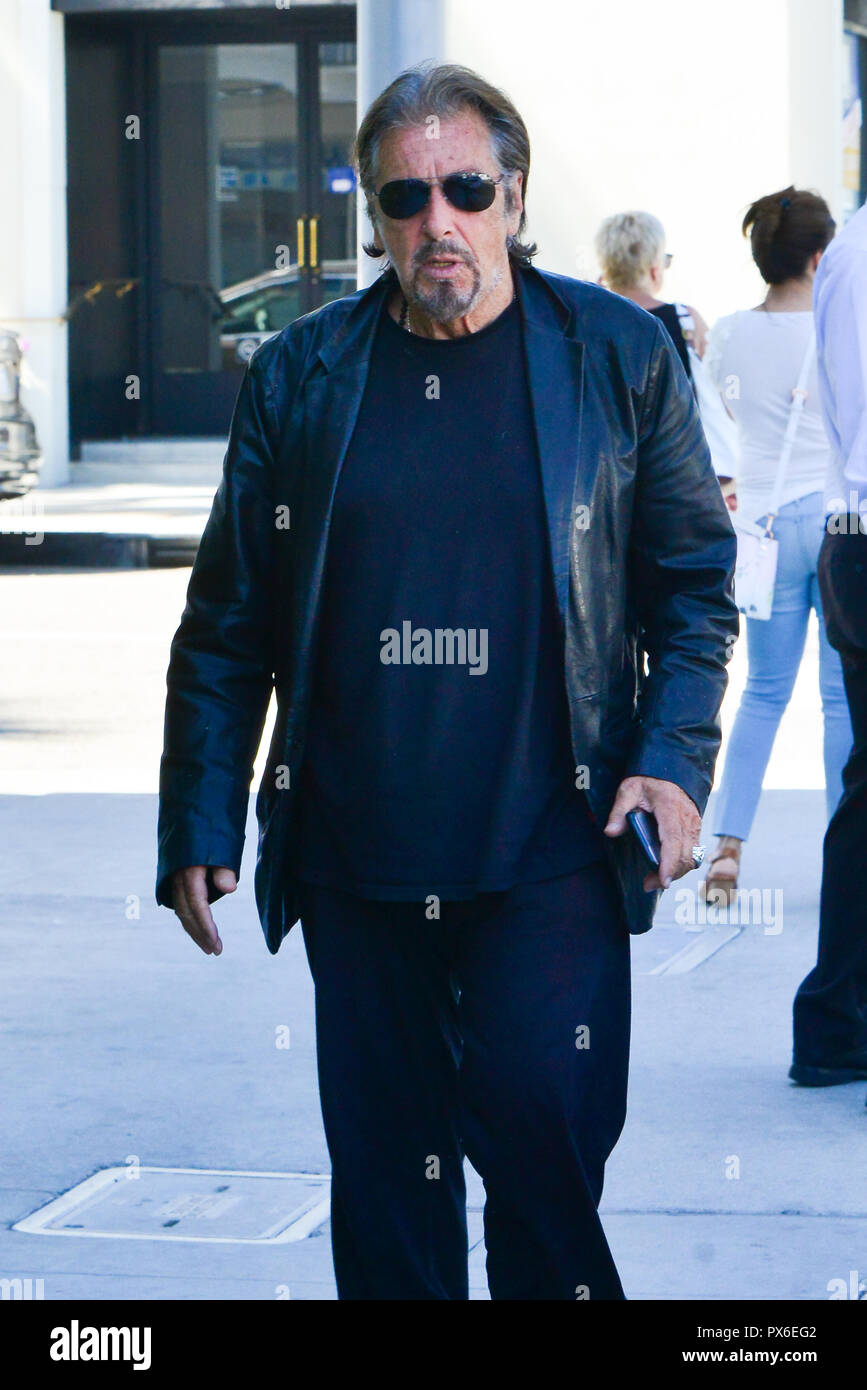 Al Pacino steps out for lunch at Via Alloro Italian restaurant to meet