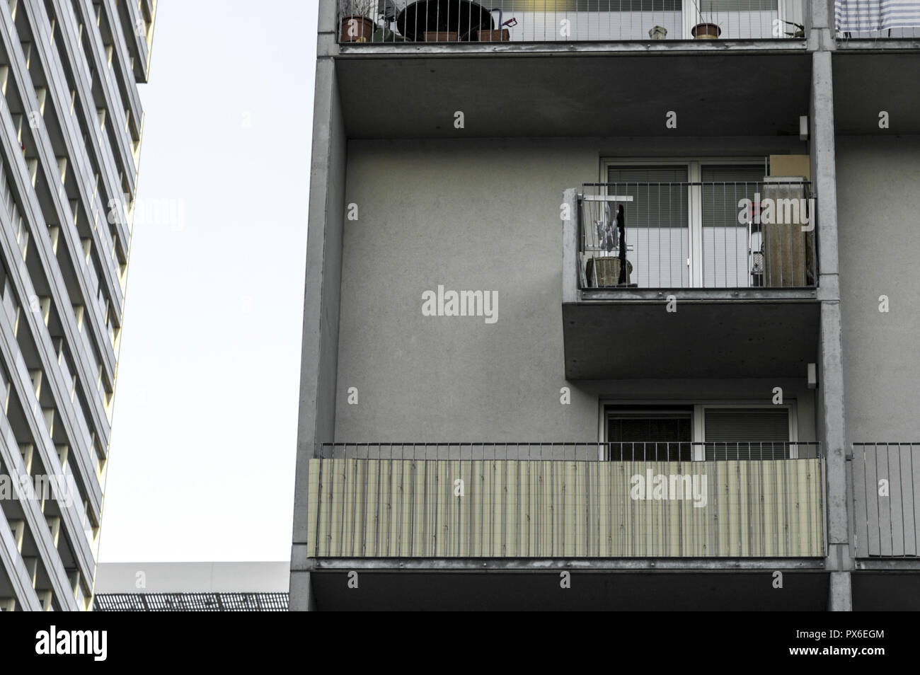 Vienna, Danube City, modern architecture, flats with balconies, Austria