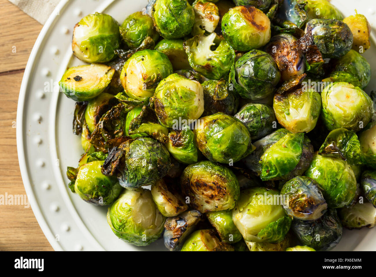 Healthy Roasted Brussel Sprouts for Thanksgiving Dinner Stock Photo Alamy