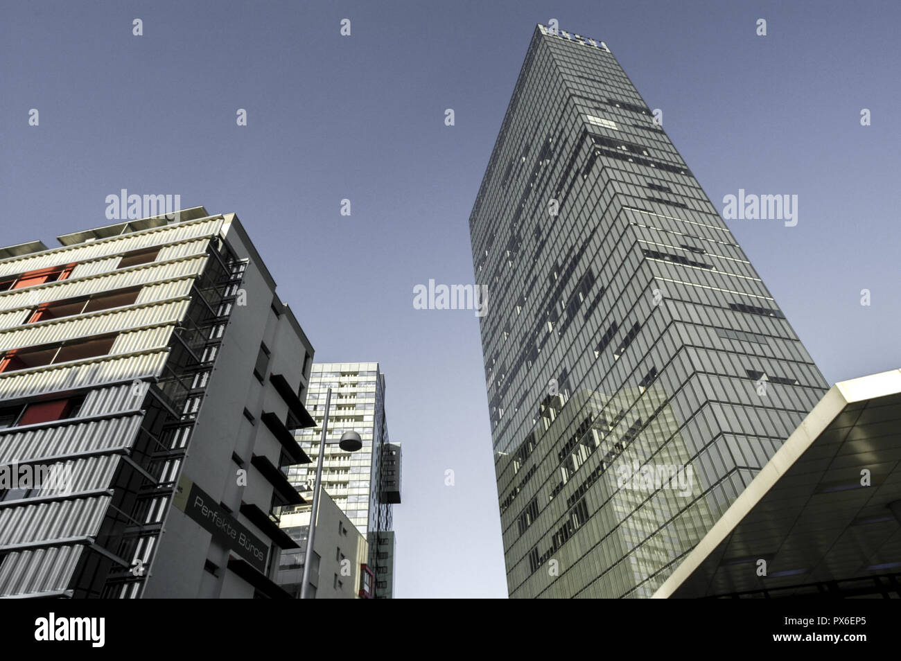Wienerberg City, Twin Tower, Austria, Vienna, 10. district, Wienerberg Stock Photo