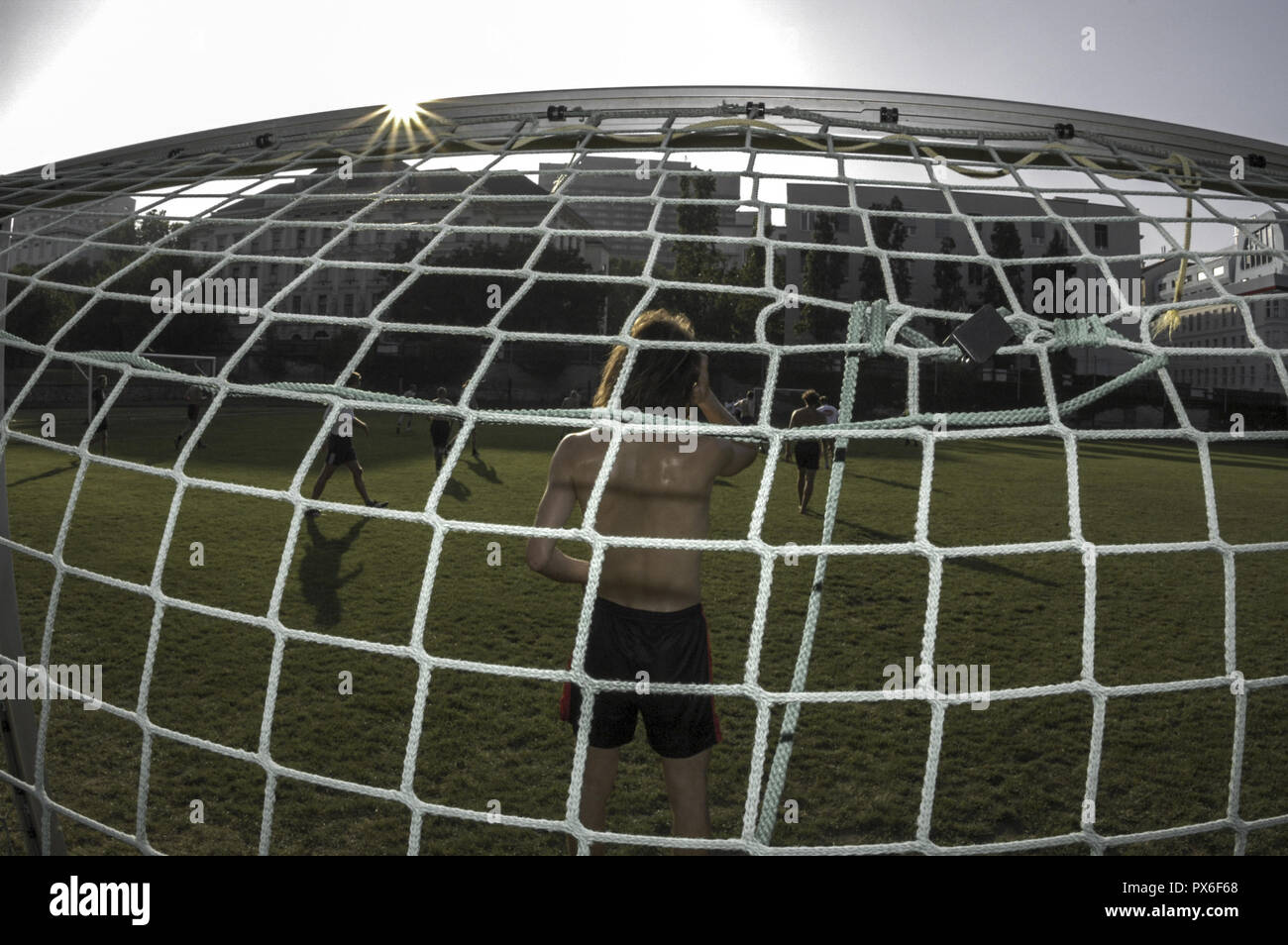Sport, football, playing soccer, goal, Austria, Vienna, 9. district