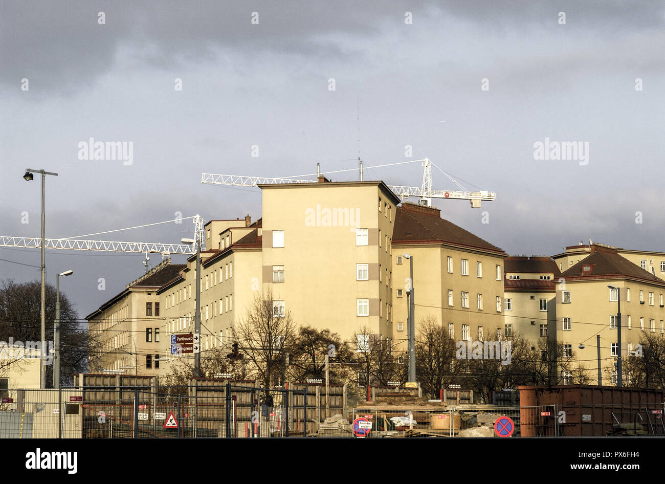 Block of flats, Austria, Vienna, 2. district Stock Photo Alamy