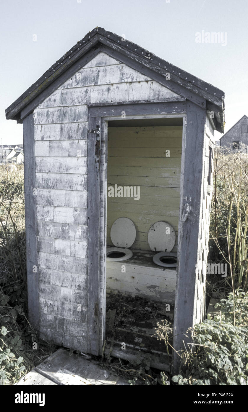 Toilet, Canada, Nova Scotia, Peggy Cove Stock Photo Alamy