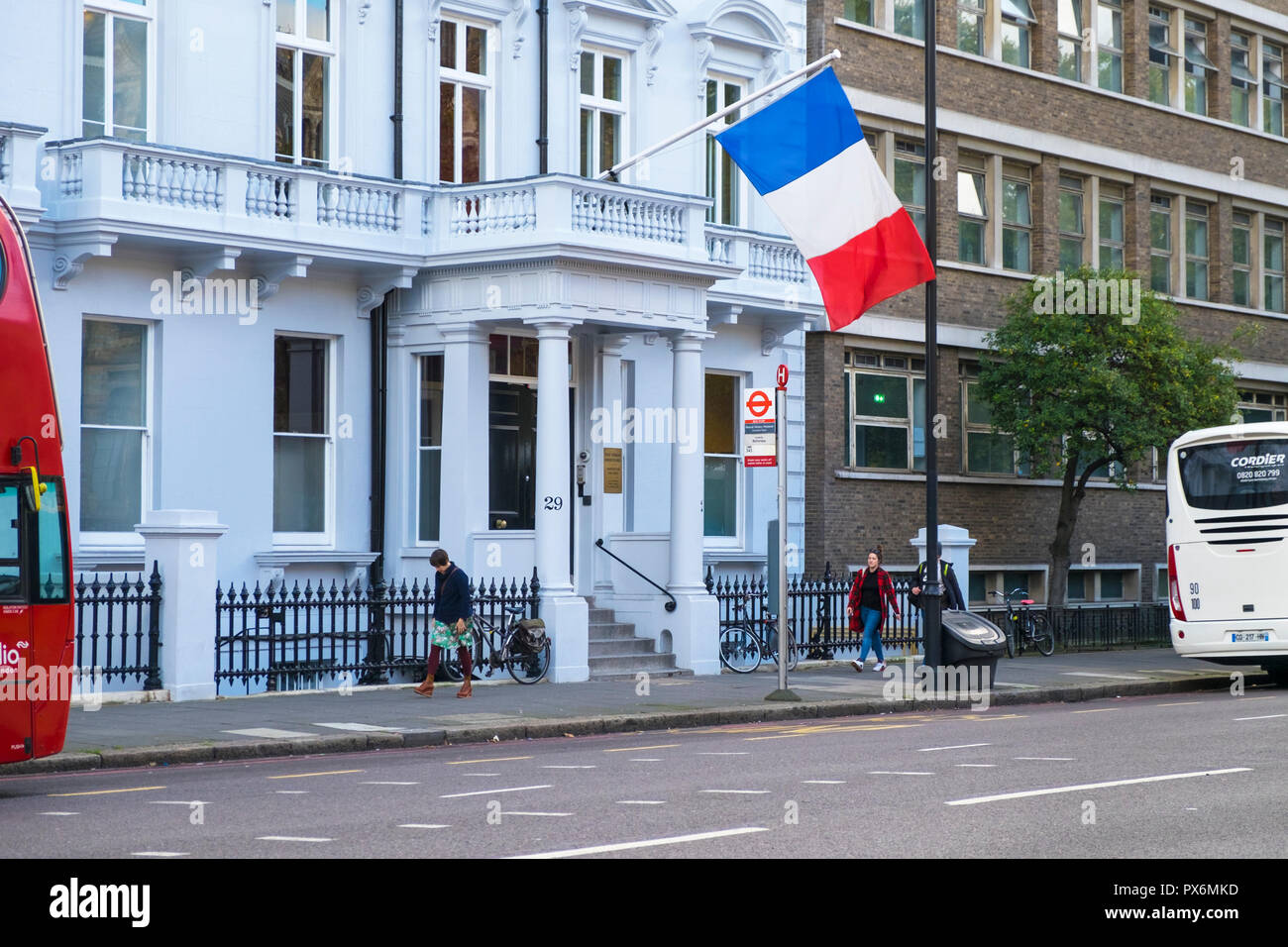 Lycée �������ç������ Charles de Gaulle head office administration building, French school, lycee francais charles de gaulle, 29 Cromwell Road, London, uk Stock Photo