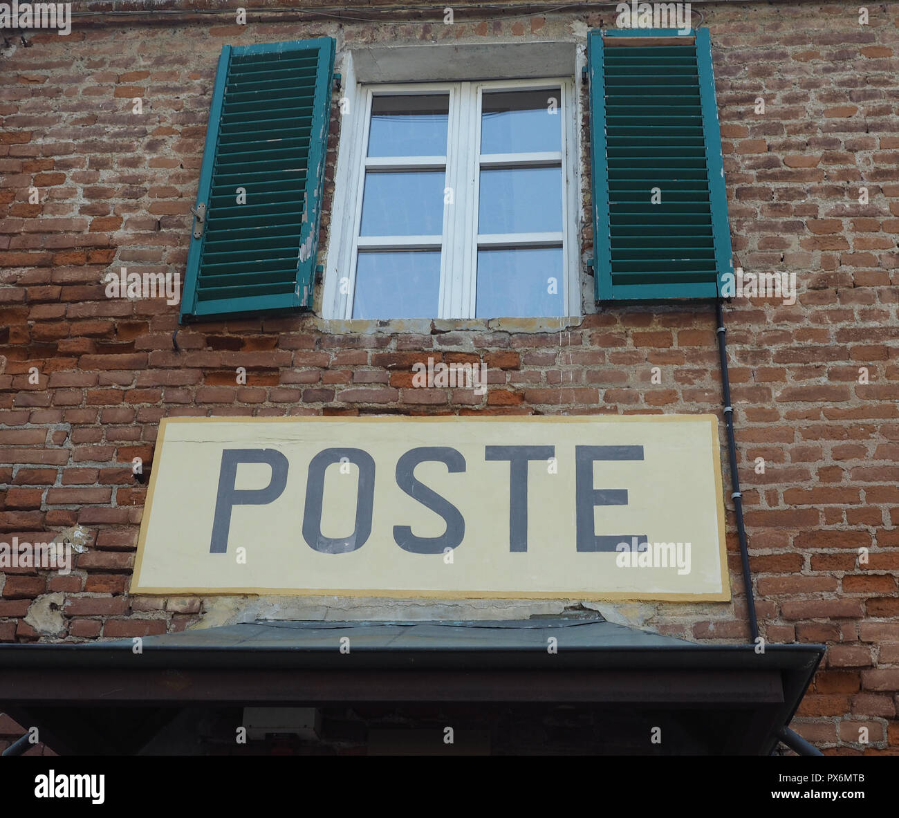 Vintage poste sign (meaning Post Office in Italian Stock Photo Alamy