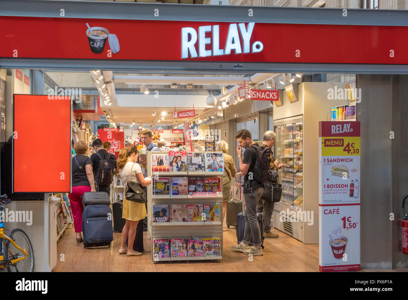 French Newsagent shop store, France, Europe Stock Photo