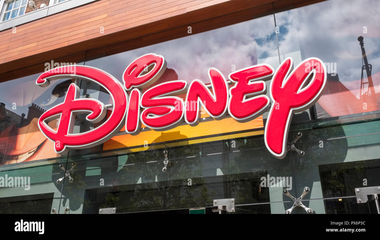 Disney store sign, London, England, UK Stock Photo